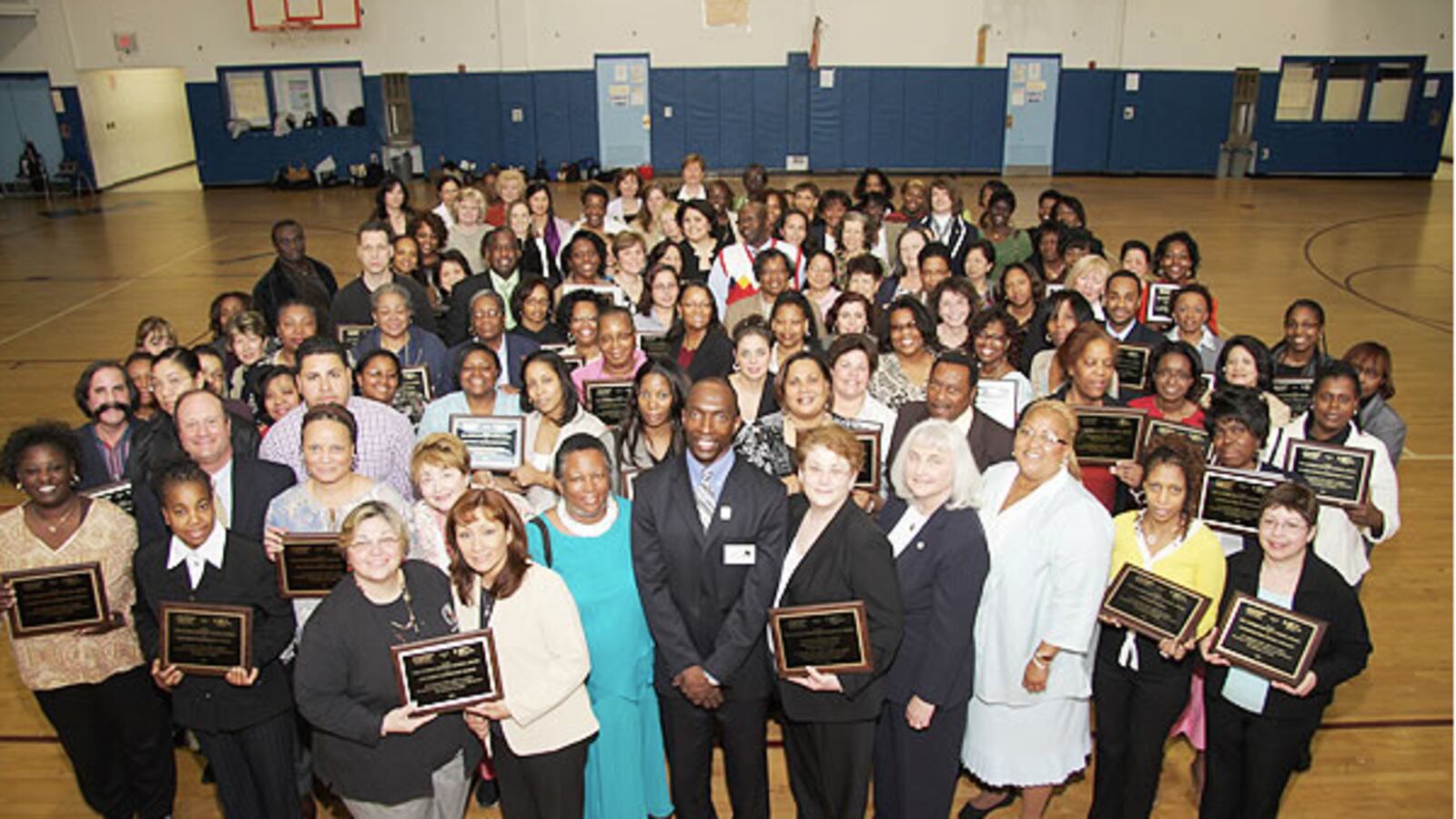 In May 2008, many Newark public schools earned PACNJ’s “asthma-friendly” designation and participated in a ceremony, pictured above. Now, just 11 of the 64 schools have the title.