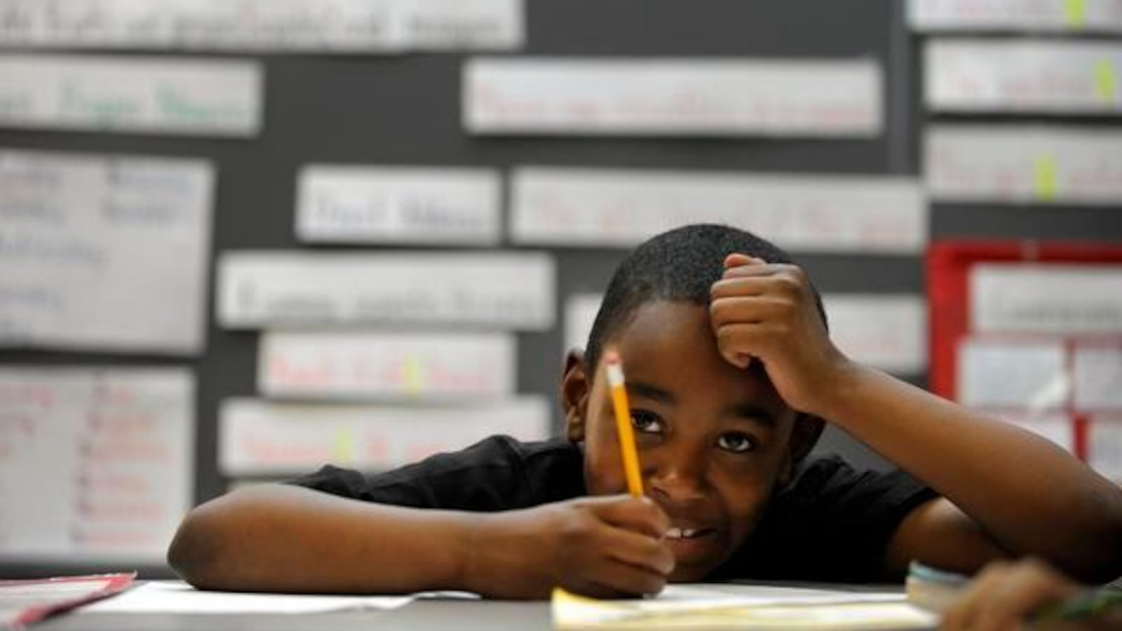 File photo of student at Marrama Elementary School in northeast Denver. (The Denver Post)
