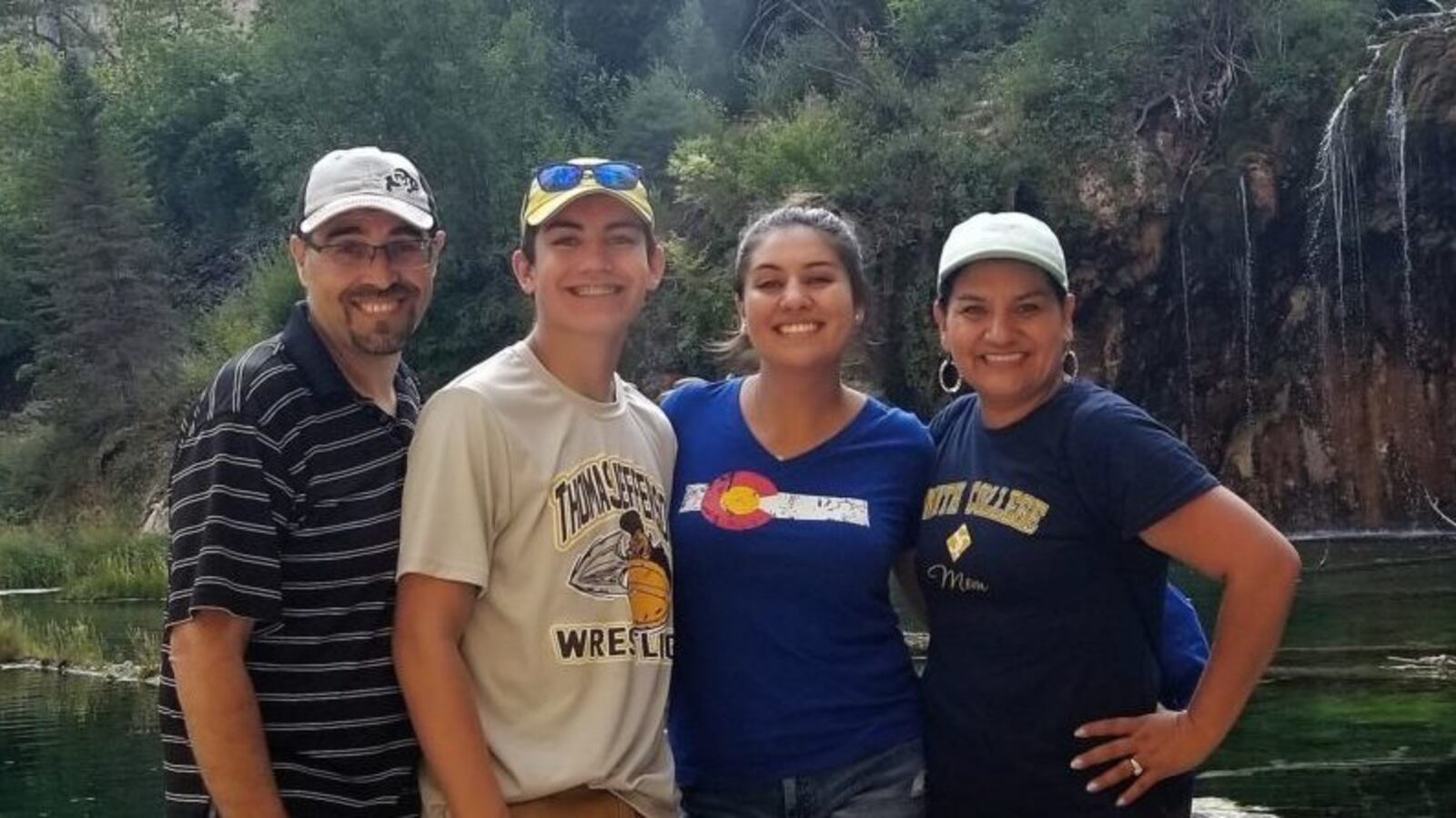Diana Romero Campbell, far right, and her family.