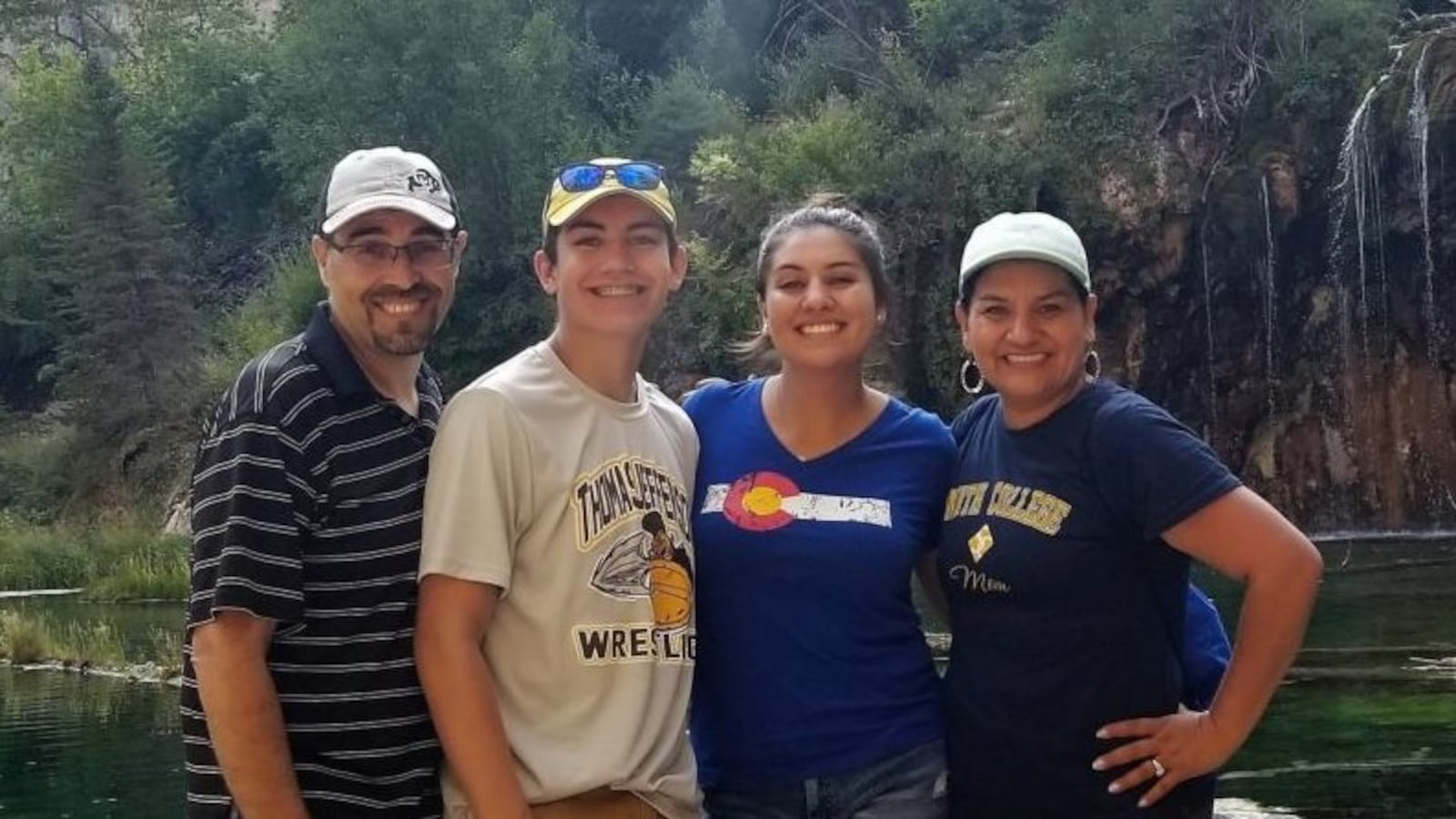 Diana Romero Campbell, far right, and her family.