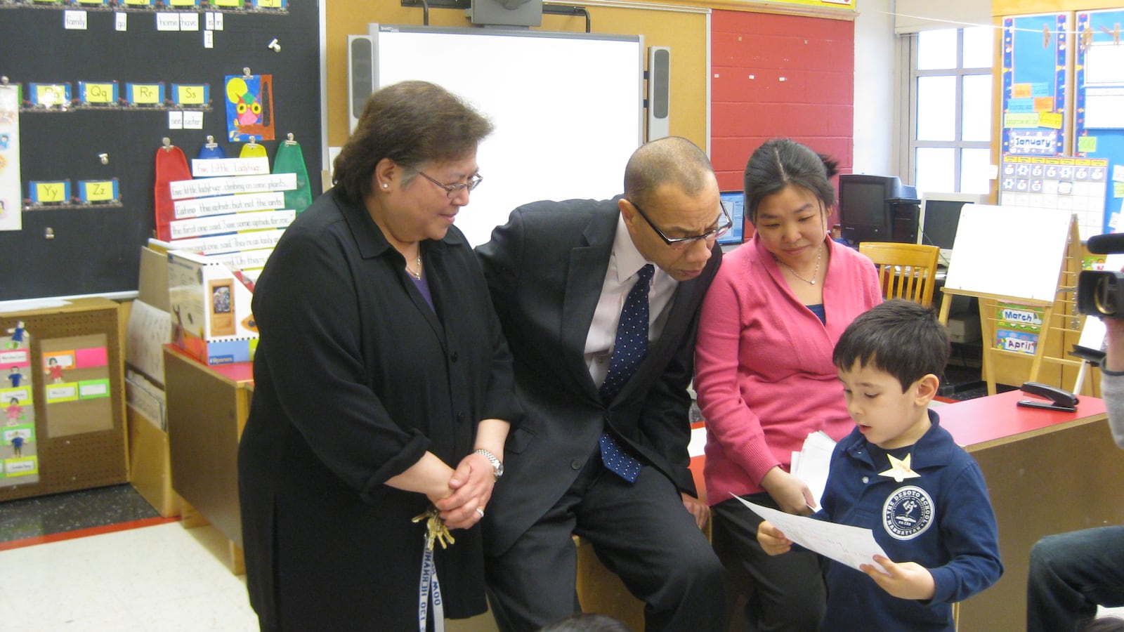 City schools officials visited P.S. 130 in Manhattan in 2012.