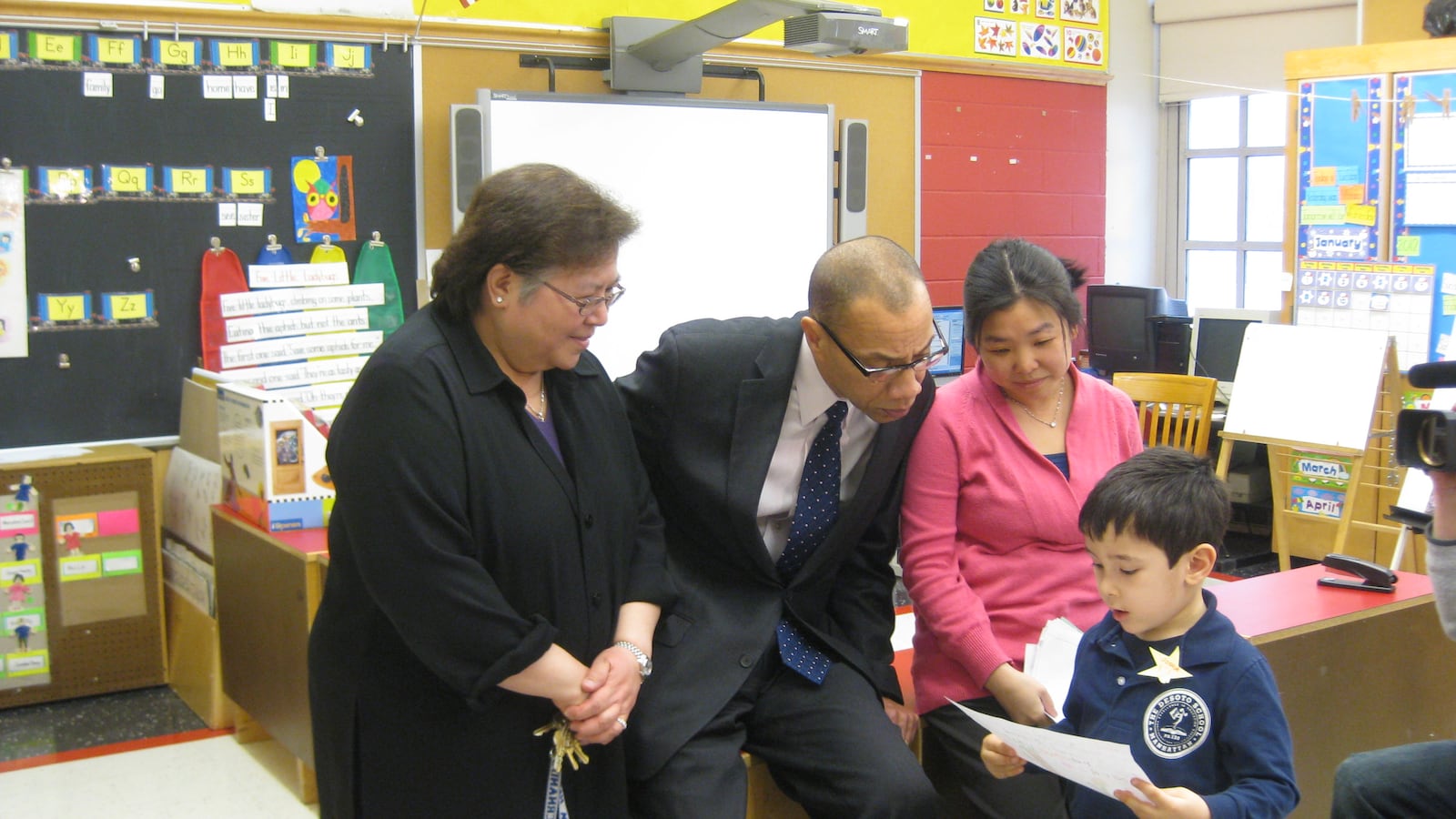 City schools officials visited P.S. 130 in Manhattan in 2012.
