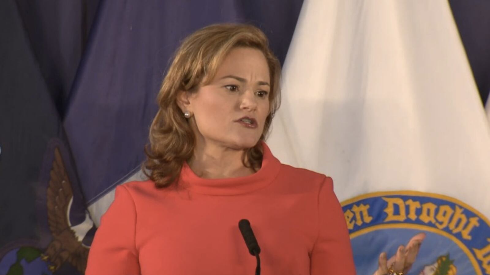 Melissa Mark-Viverito laying out the City Council's agenda on Wednesday.