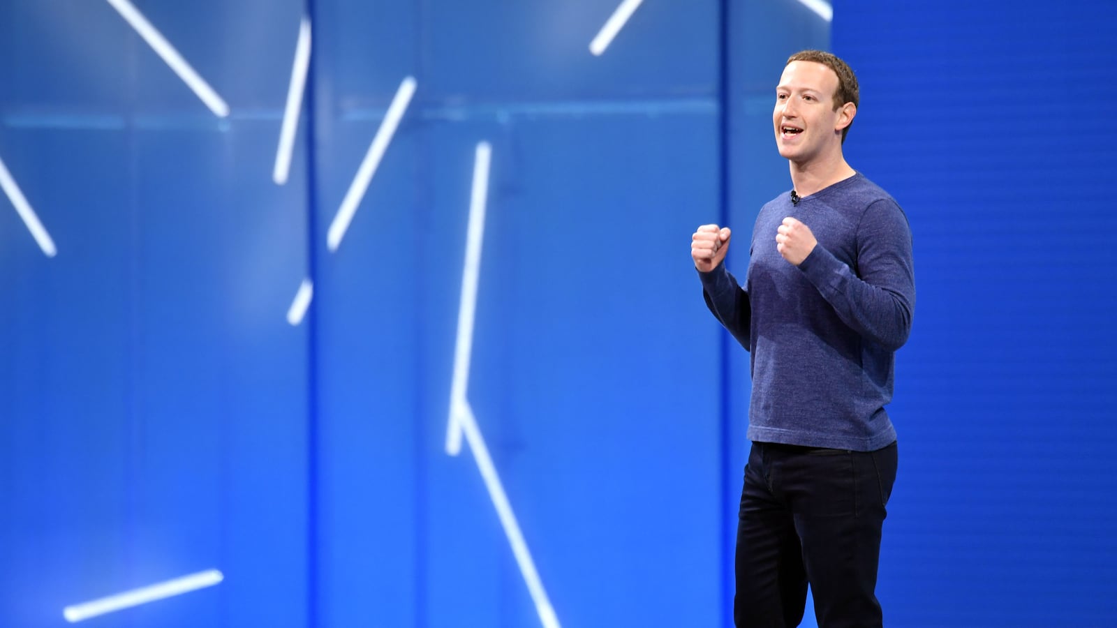 Facebook CEO Mark Zuckerberg speaks in San Jose, California on May 1, 2018. (Photo by JOSH EDELSON / AFP)