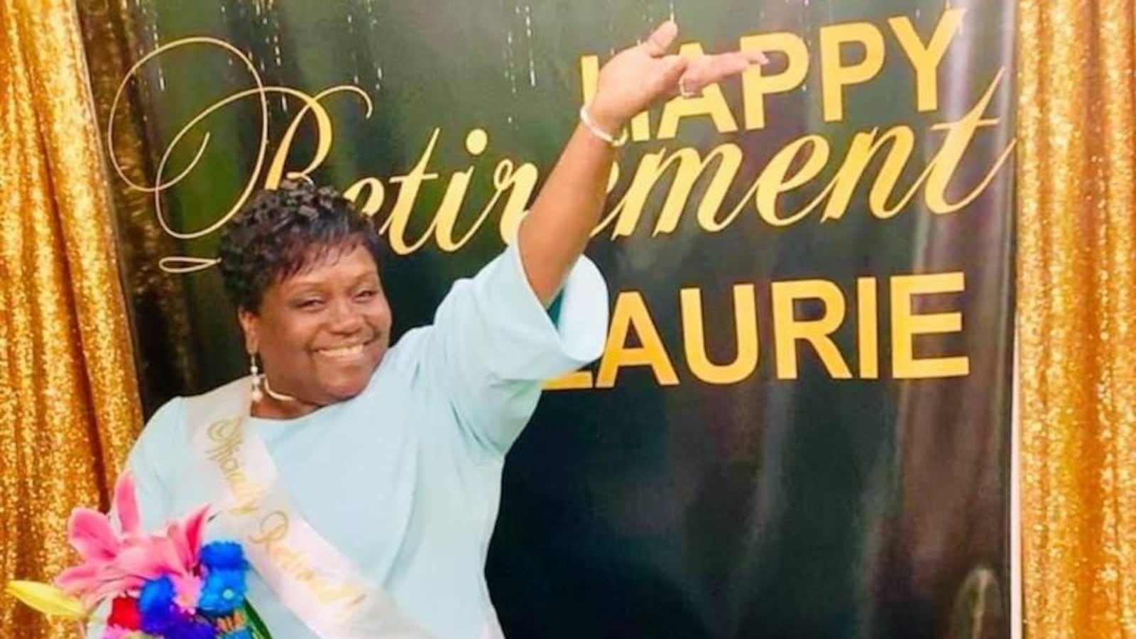 Laurie Kingsberry, a veteran New York City educator, at one of her retirement parties.