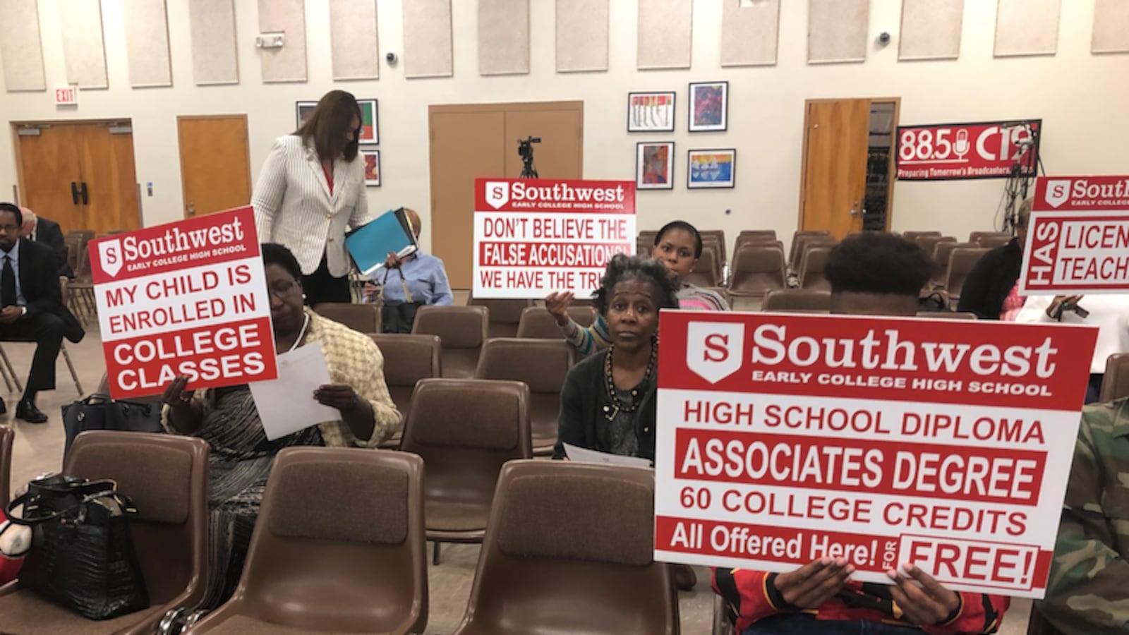 Parents and students protest Shelby County Schools's recommendation to close Southwest Early College High School, which aims to graduate students with associates degrees on top of high school diplomas.