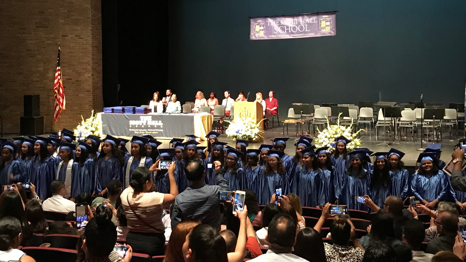Chancellor Richard Carranza spoke at The Mott Hall School's graduation where he addressed the growing controversy over his agenda.