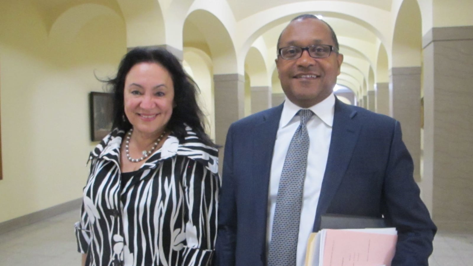 Chancellor Rosa and Vice Chancellor Brown attend a Board of Regents meeting.