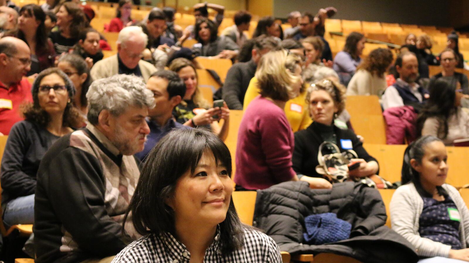 Parents attend a public meeting in Brooklyn's District 15.