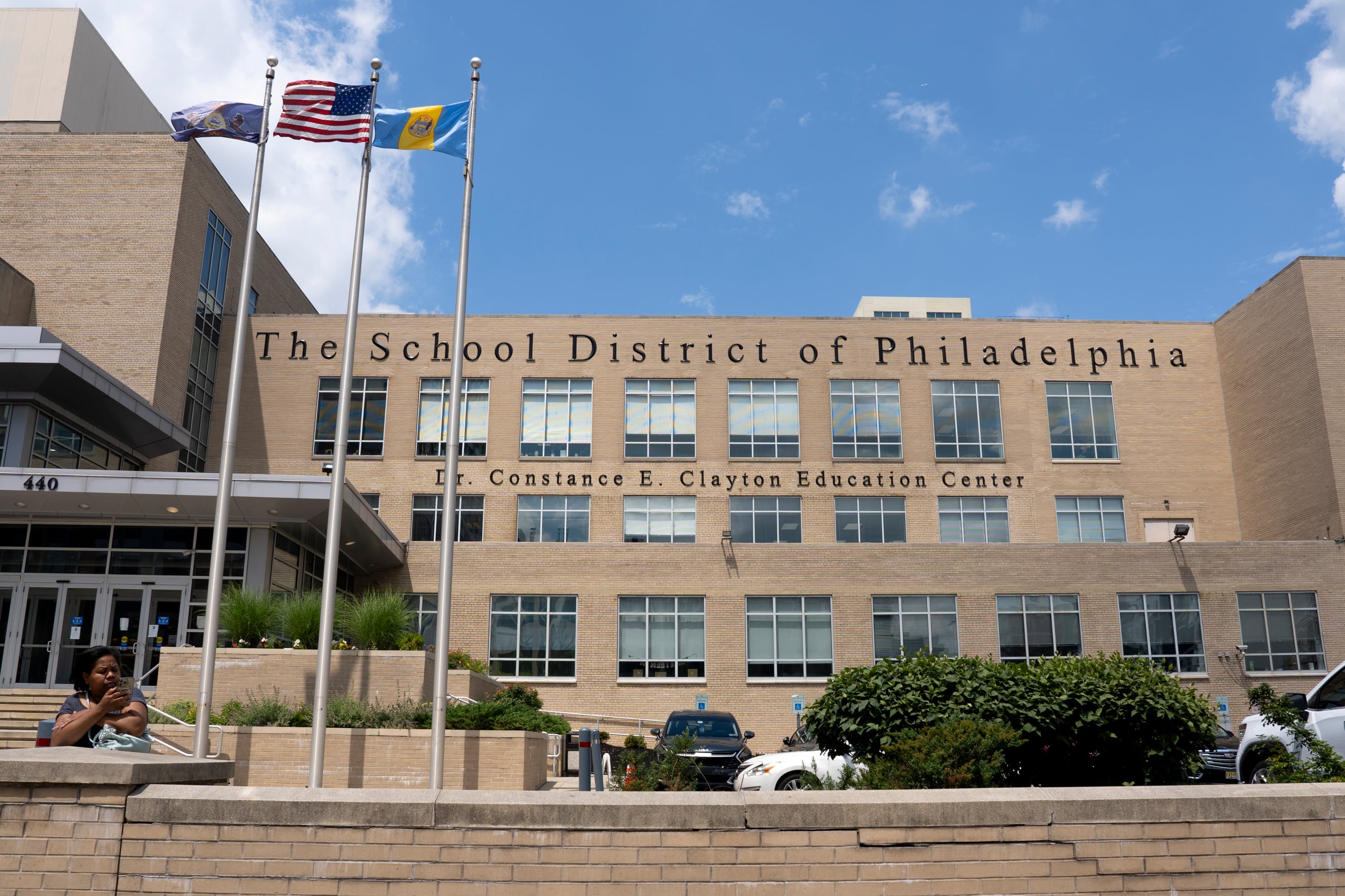 A photograph of a brownish building.