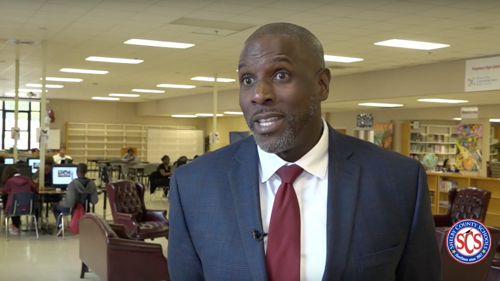 Here, Kingsbury High School principal Terry Ross is featured in a district video on student-based budgeting.