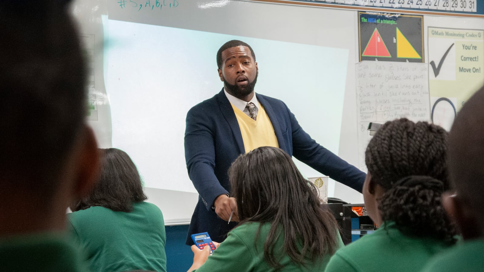 Raymond Blanks said he wants to be an example for the young men in his classroom.