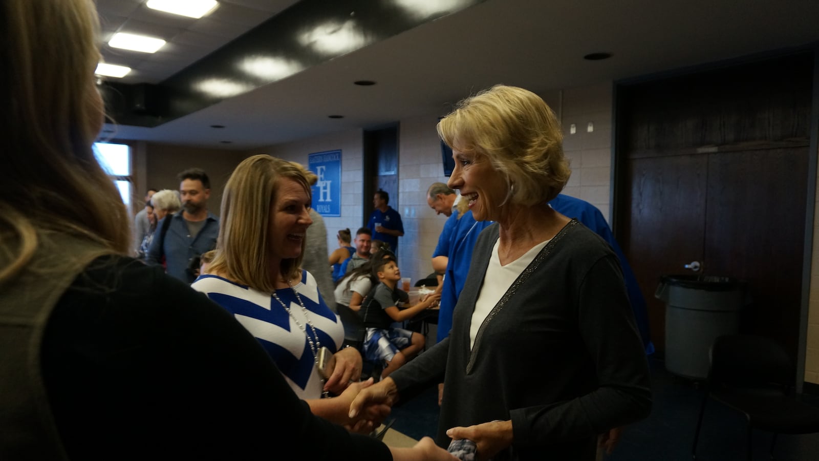 Betsy DeVos during a visit to Indiana.