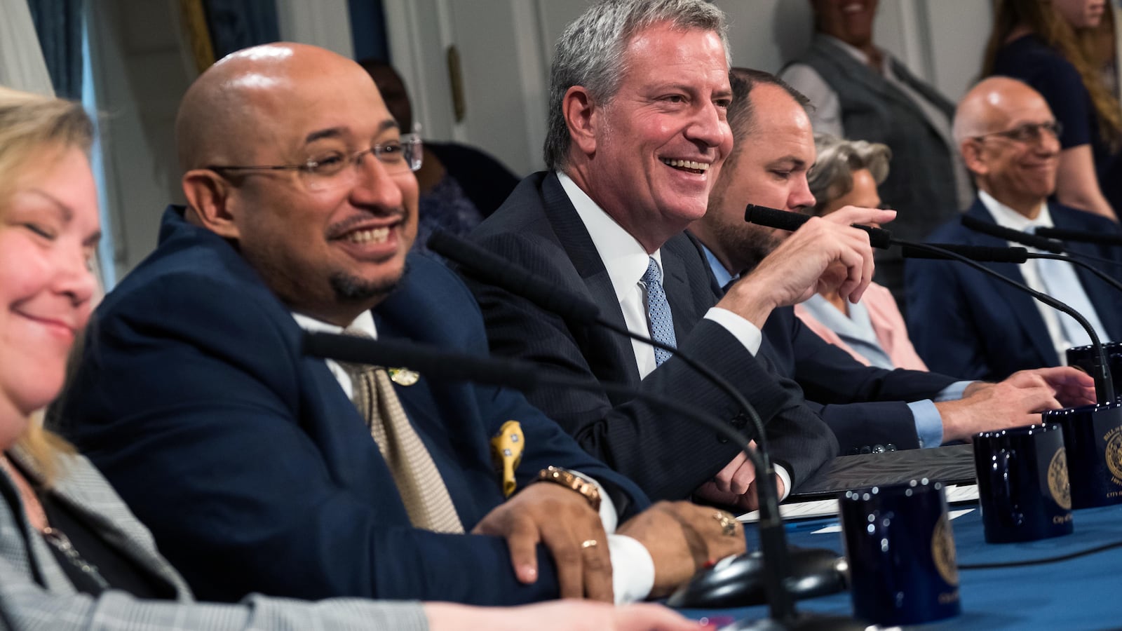 Labor leaders and Mayor Bill de Blasio on Tuesday announced a deal to boost pay for some pre-K teachers.