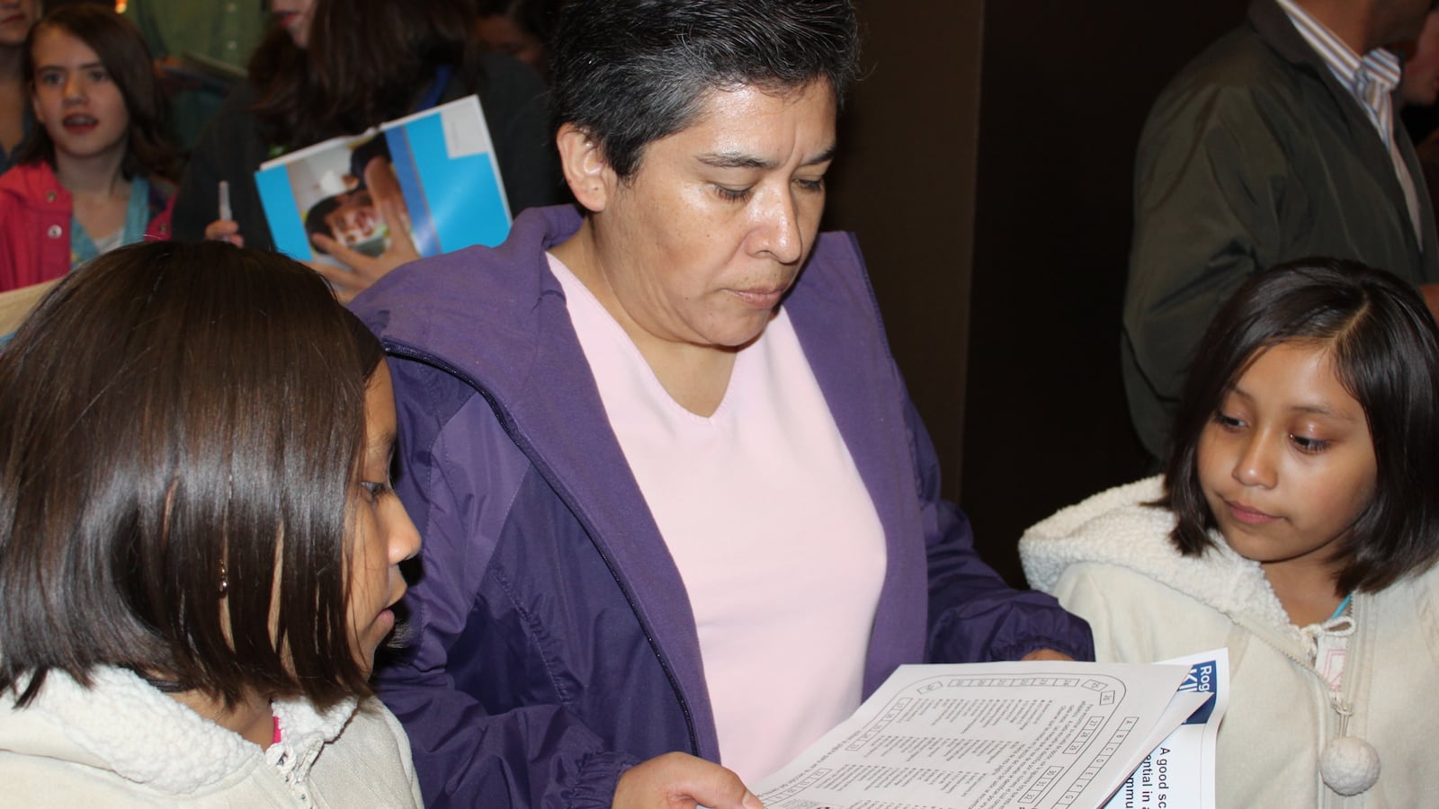 Families attended a Denver Public Schools "choice expo" in 2011. Photo courtesy DPS.