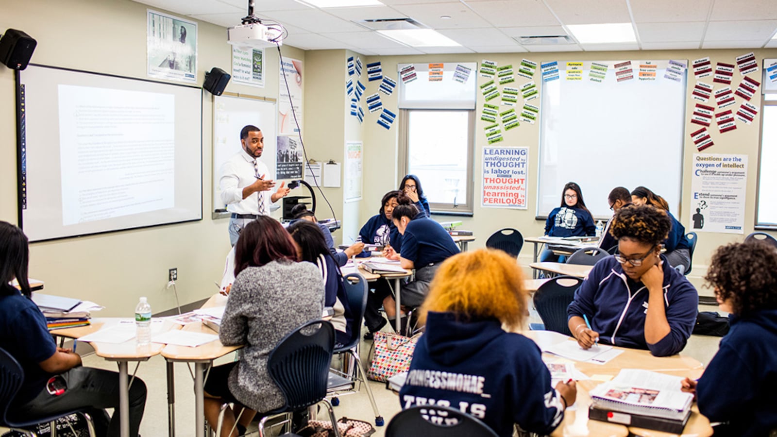 StAn Advanced Placement U.S. History class at North Star College Preparatory High School in Newark is among those recognized by TNTP as offering challenging instruction.