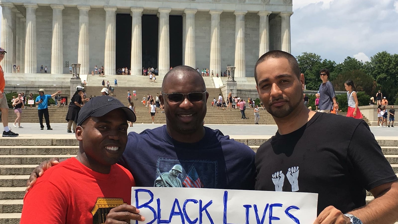 Jamaal Bowman (center) with national leaders in Washington, D.C.