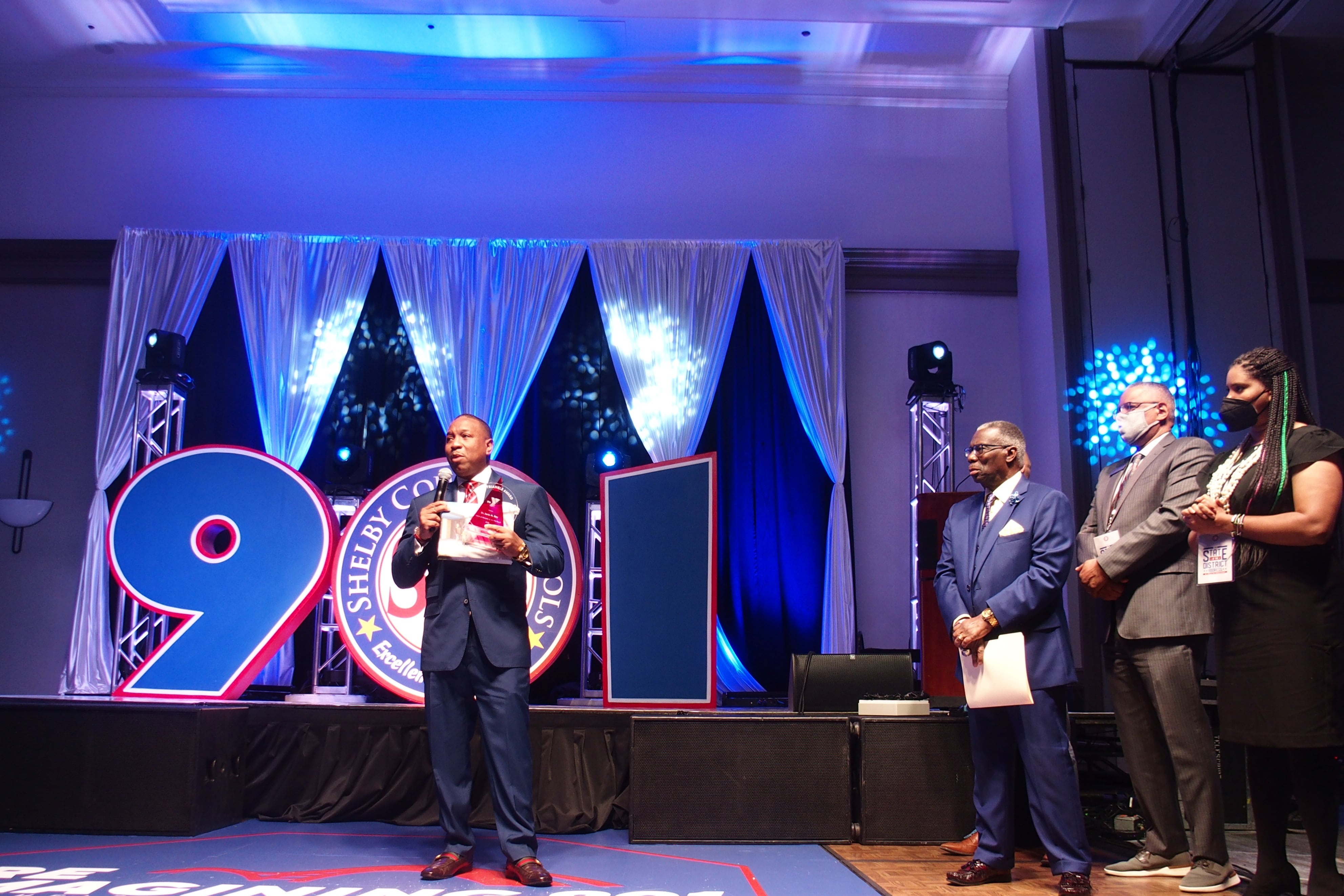Shelby County Schools Superintendent Joris Ray at the State of the District address on April 16, 2021.