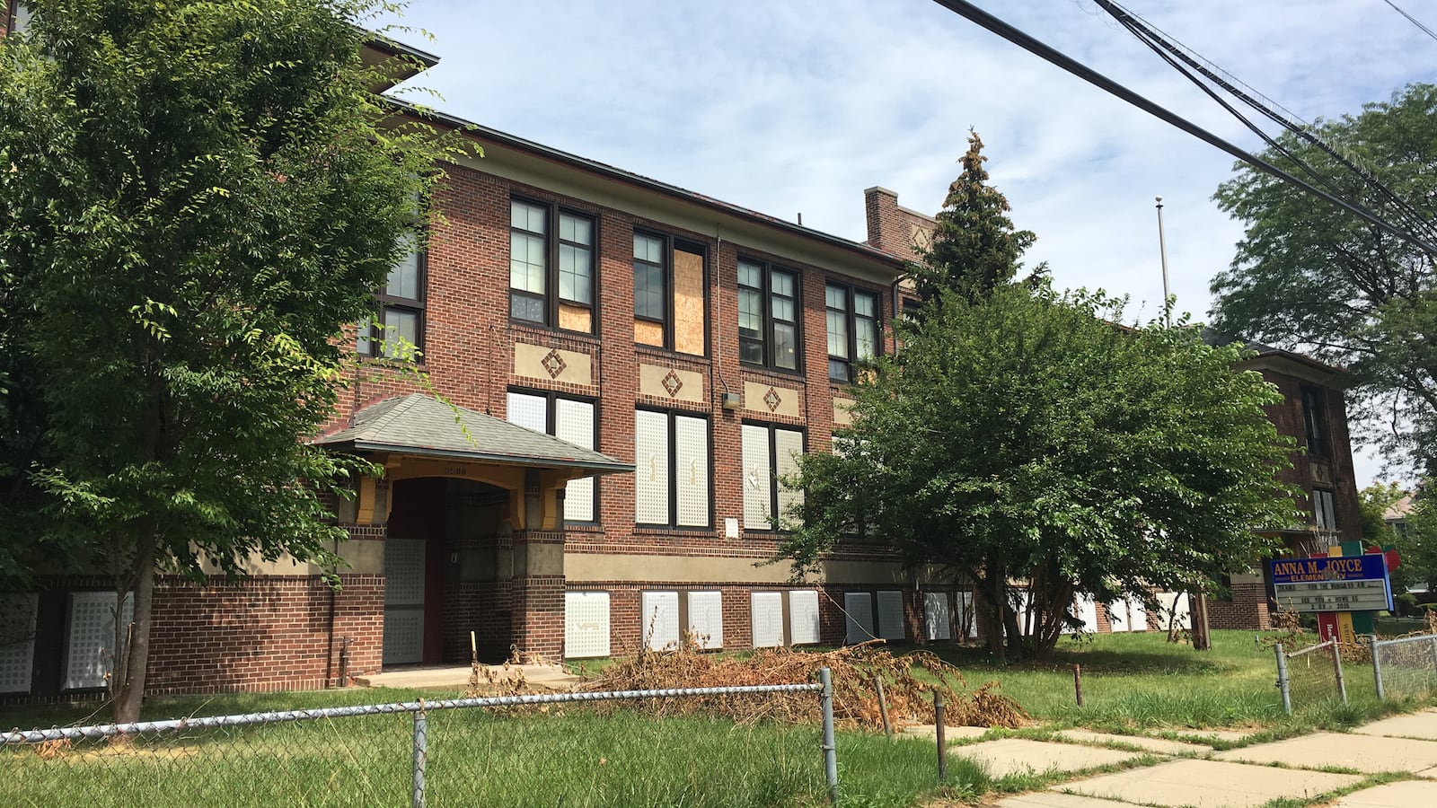 The former Anna M. Joyce Elementary School in Detroit closed in 2009.