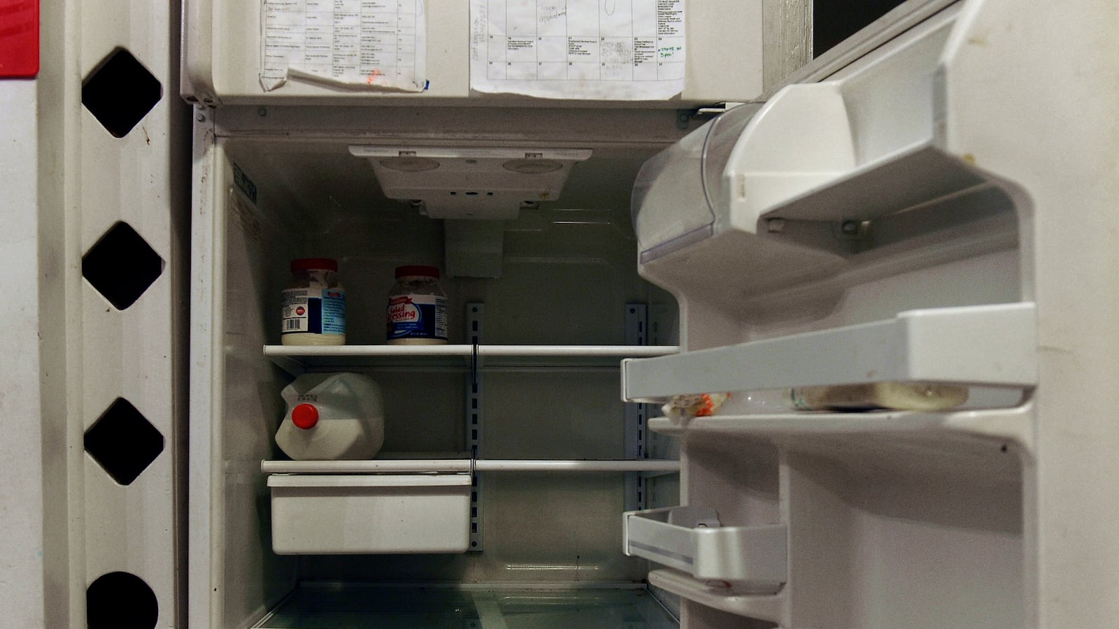 After a full month since a major food shopping trip had been taken, the refrigerator at the home of Raphael Richmond and her six children was near empty. (Photo by Michael S. Williamson/The Washington Post via Getty Images)