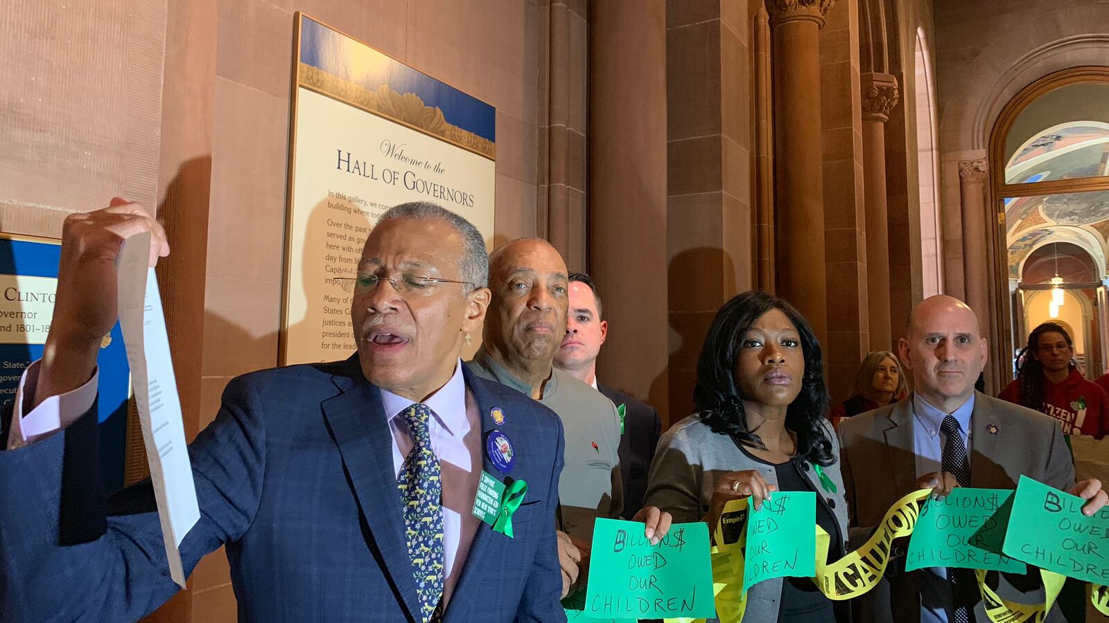 Sen. Robert Jackson led a rally last year in the state capitol and read aloud a letter to Gov. Andrew Cuomo, asking him to meet their demands for more state education funding.