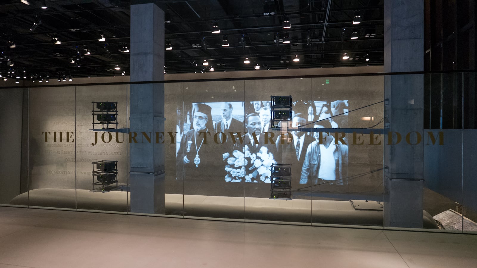 An exhibit National Museum of African American History & Culture. It says “The Journey to Freedom.”