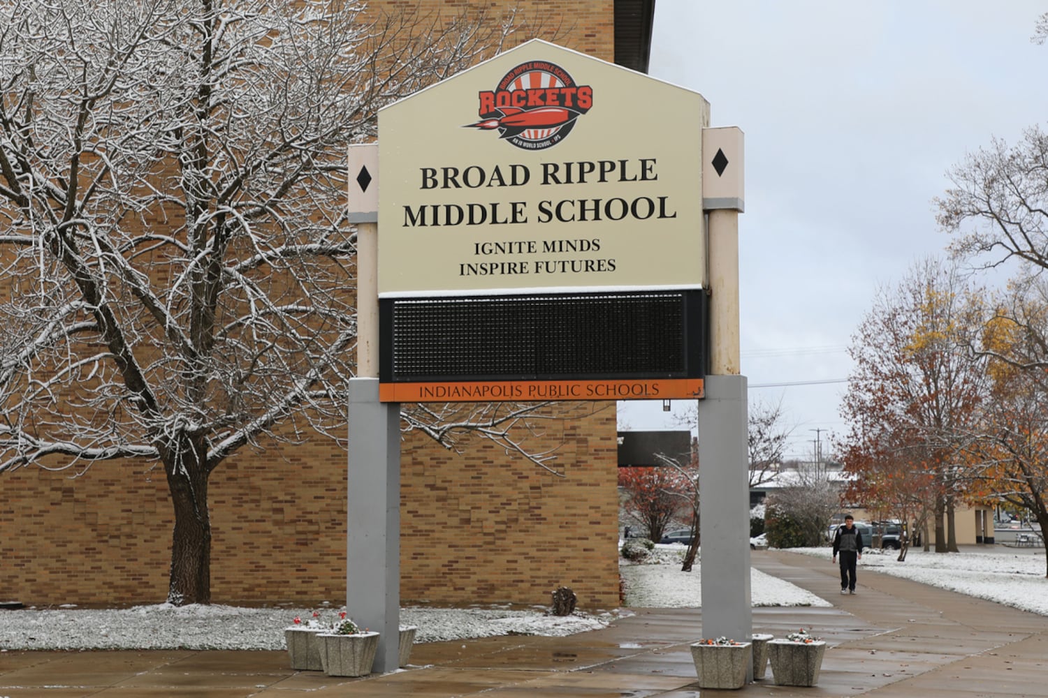 sign outside school building