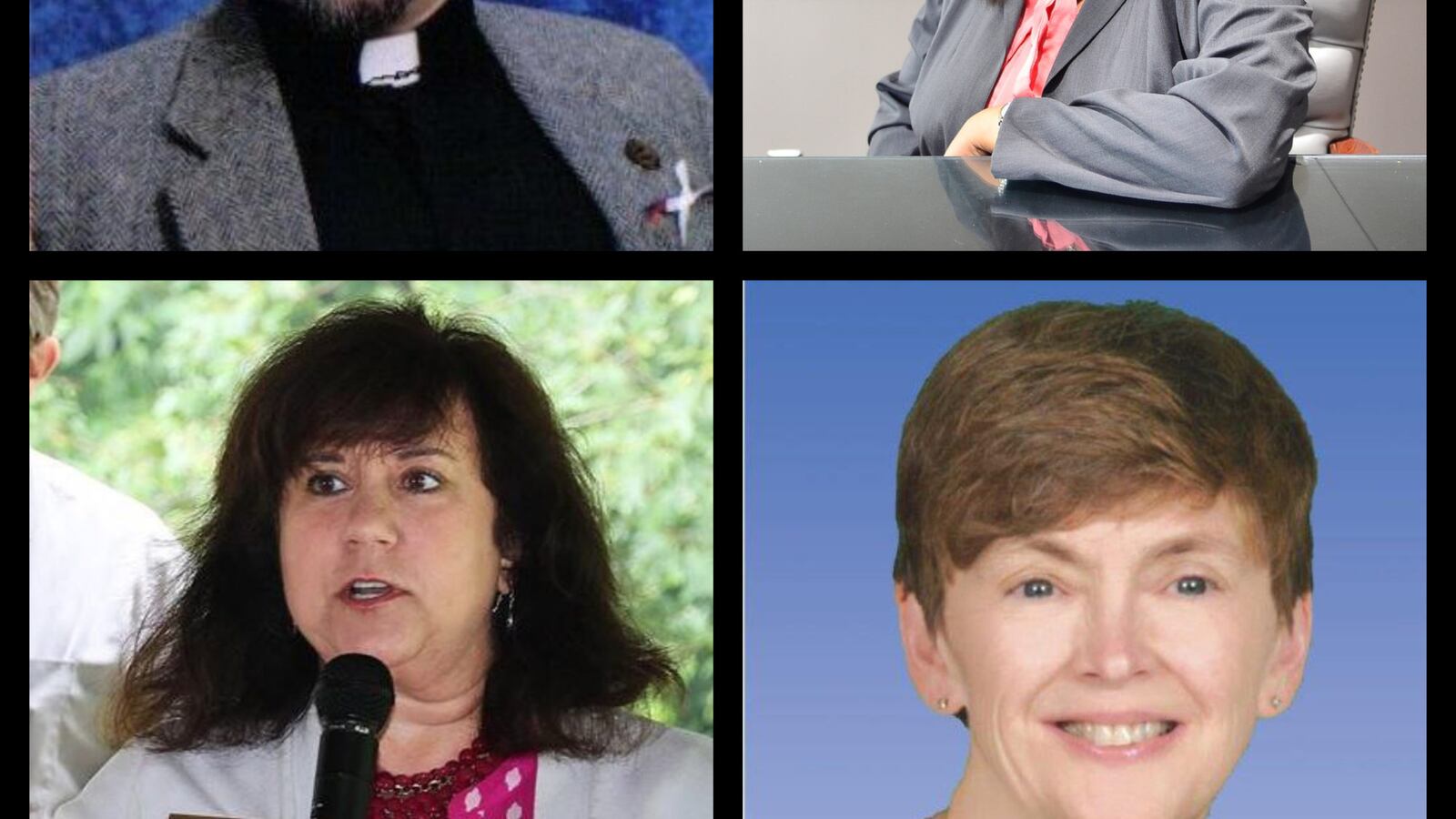 Candidates for state board of education, clockwise from top right: Tiffany Tilley, Judy Pritchett, Tami Carlone, Richard Zeile.