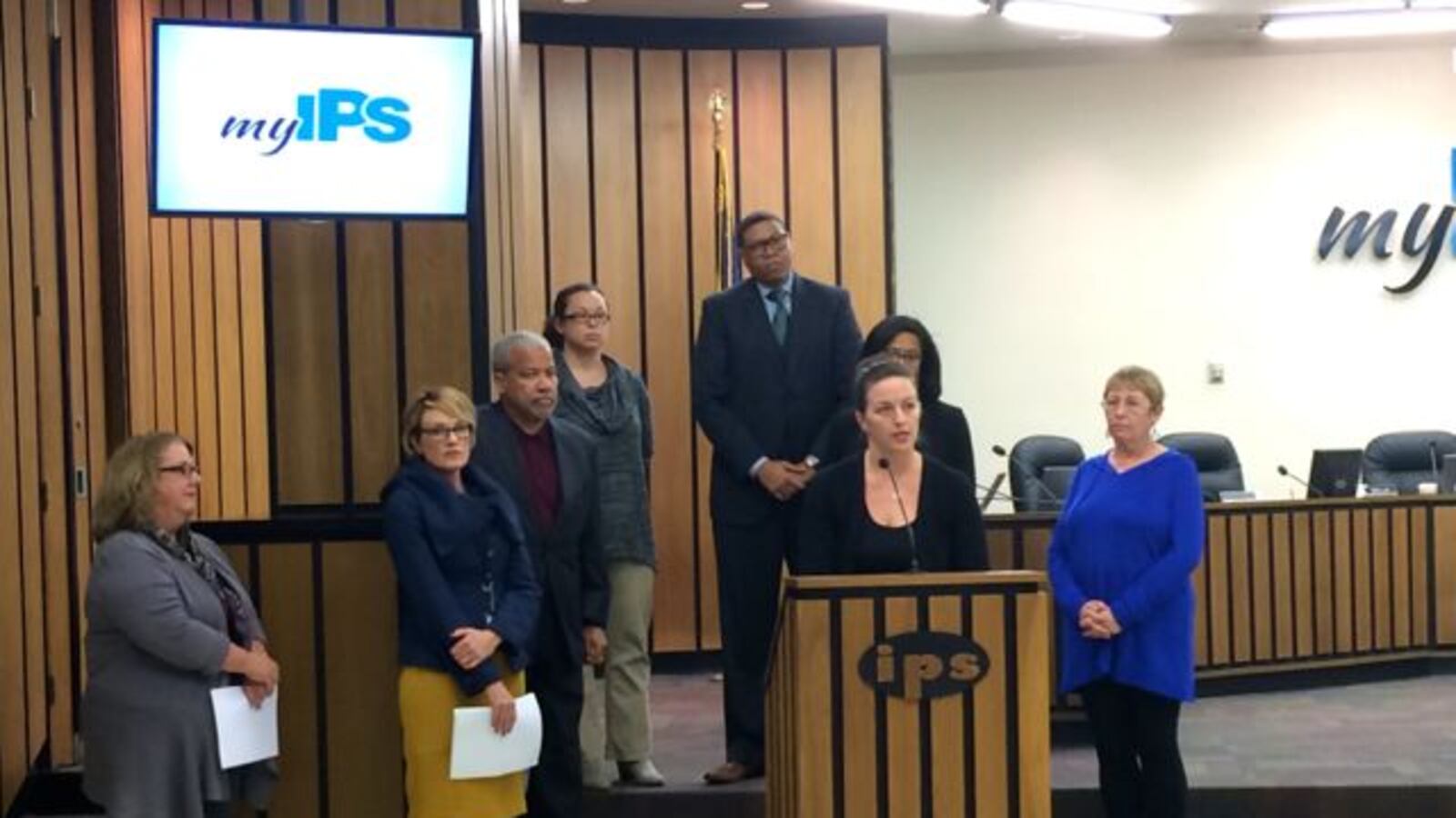 The Indianapolis Public School Board held a press conference tonight to announce new "core beliefs."