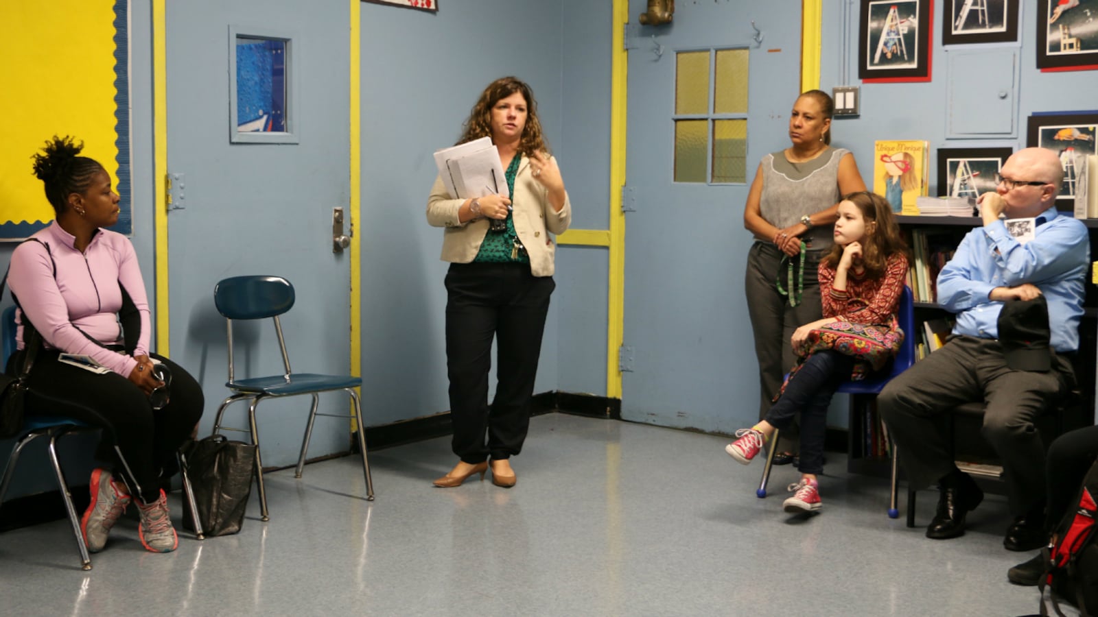 A meeting at P.S. 191, an elementary school in Manhattan's District 3.