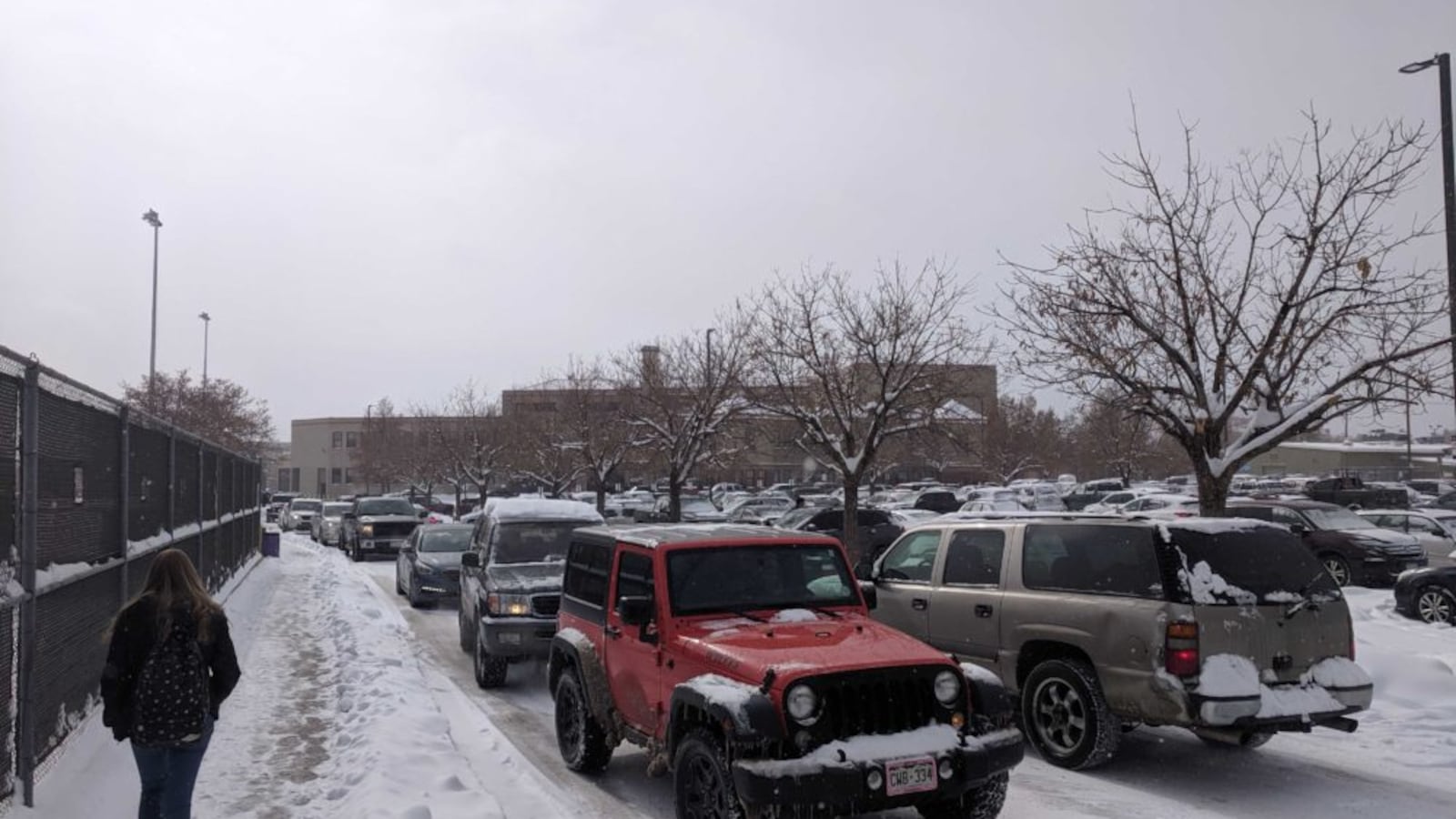 Teachers and students leave North High School after Denver Public Schools calls an early dismissal Oct. 29, 2019.