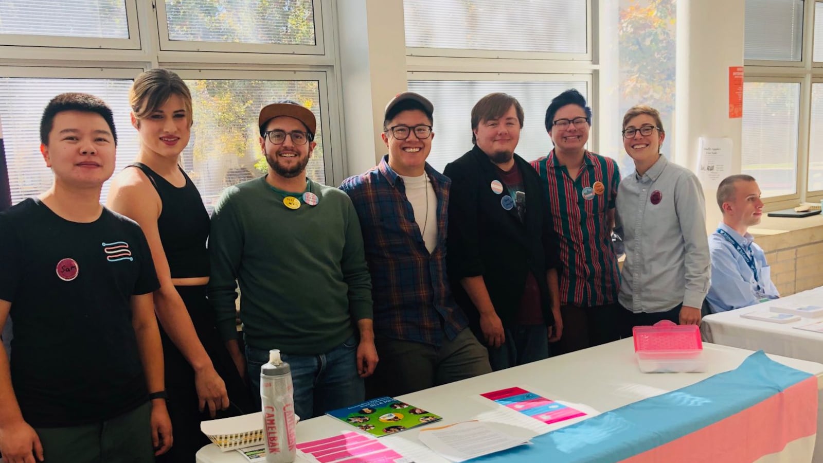 Sam Long, left, and other members of the Colorado Transgender/Nonbinary Educators Network.