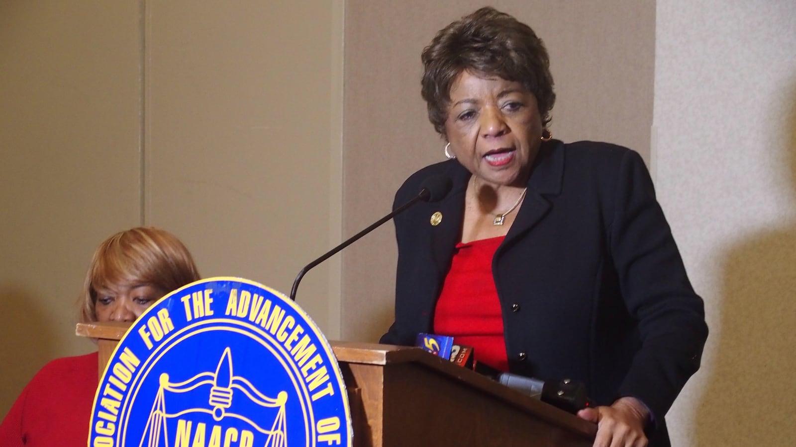 Alice Huffman, chairwoman of the NAACP's National Task Force for Quality Education, speaks during a public hearing in January in Memphis.
