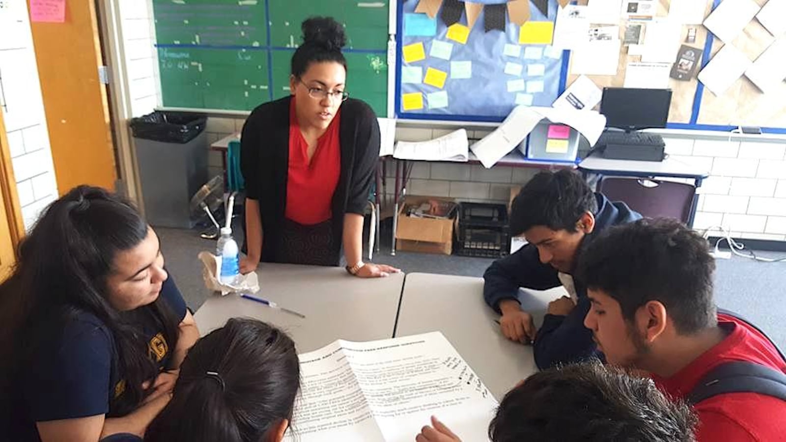 Ashley Farris, an AP English teacher at KIPP Denver Collegiate High School, with her students.