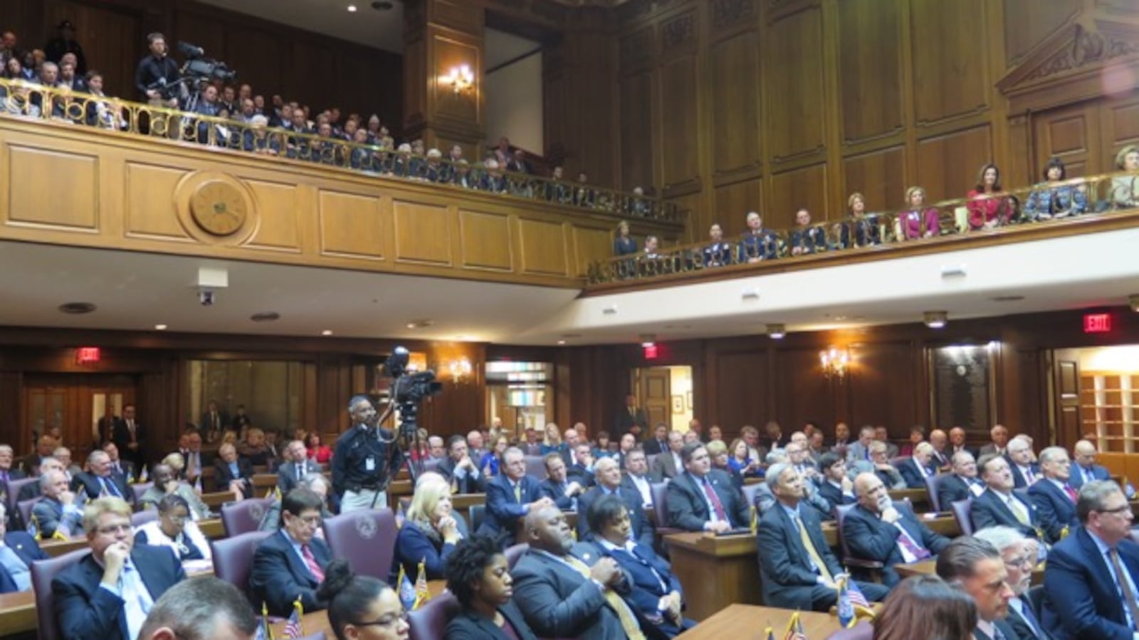 Lawmakers gathered Tuesday for Gov. Mike Pence's State of the State address.