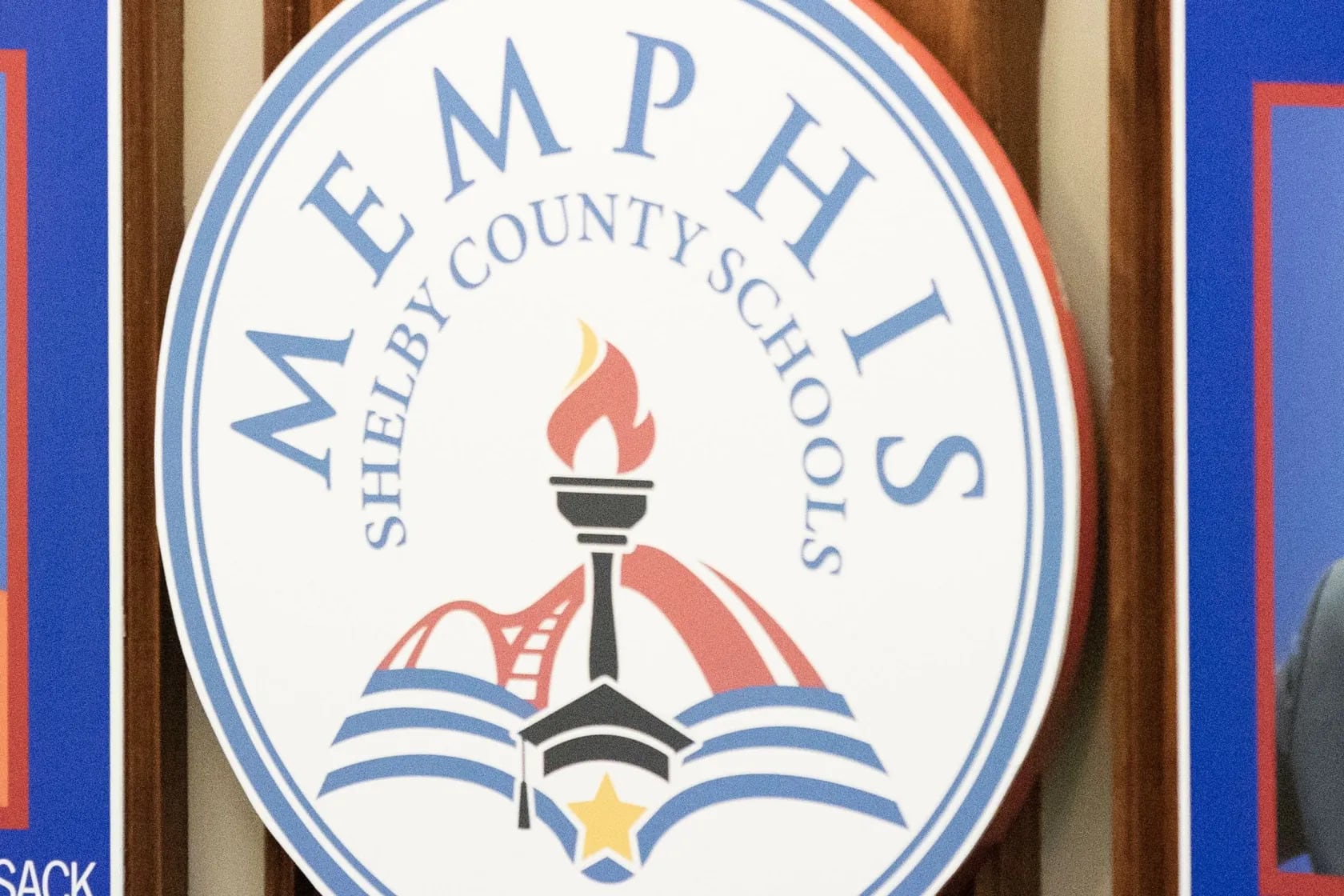 The logo of the Memphis Shelby County Schools district