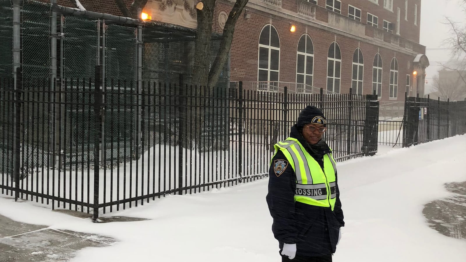 Grace Spinks is a school crossing guard in Brooklyn. She worries she won't get paid during while New York City schools are closed due to the new coronavirus.