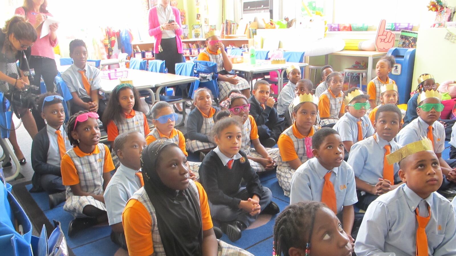 Students in a Success Academy classroom in 2017.