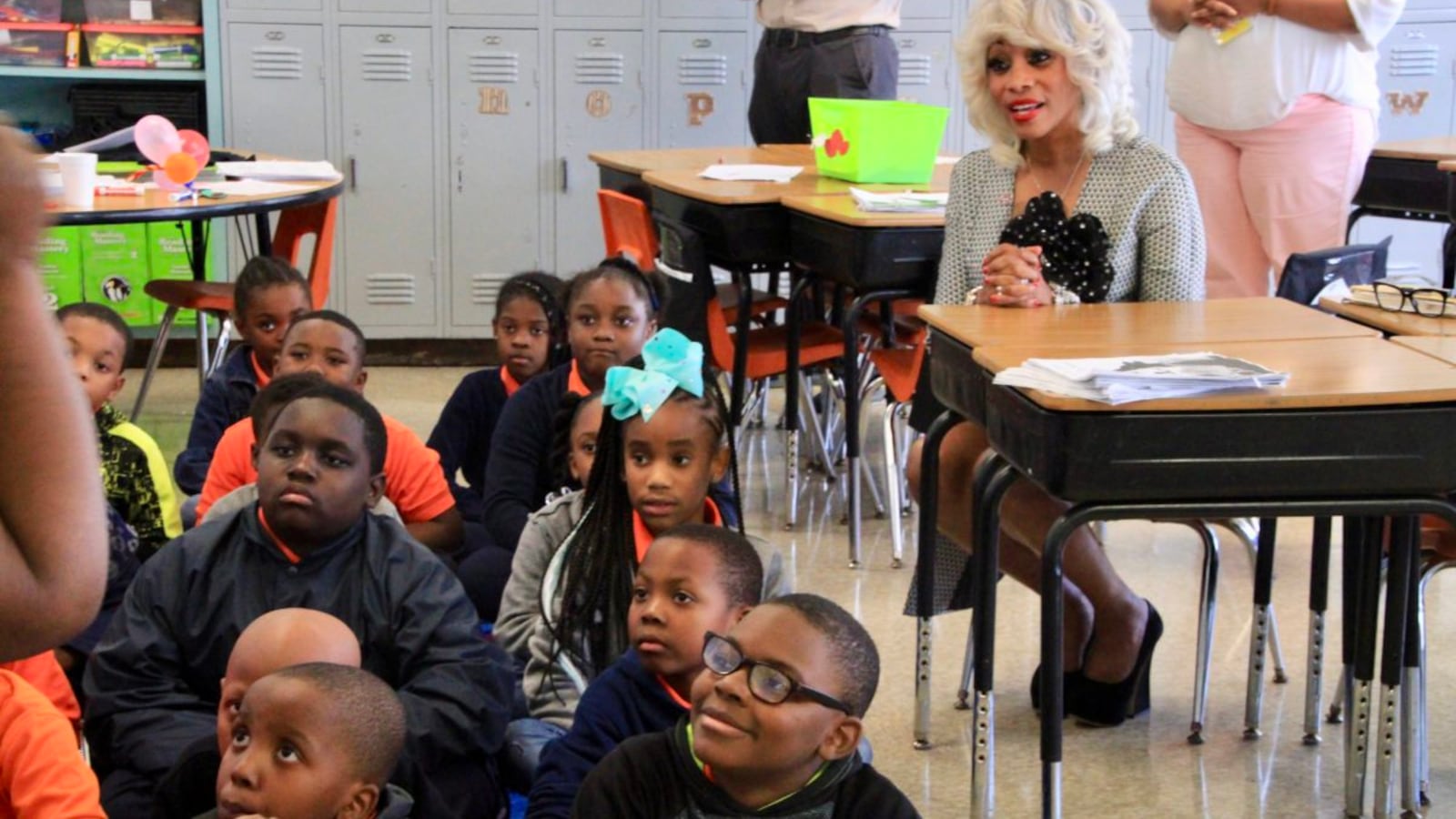 Sharon Griffin listens during a lesson at Freedom Prep's state-run elementary school. She spent her first school semester on the job on a listening tour, visiting each charter operator and talking through some of the Achievement School District's big challenges.