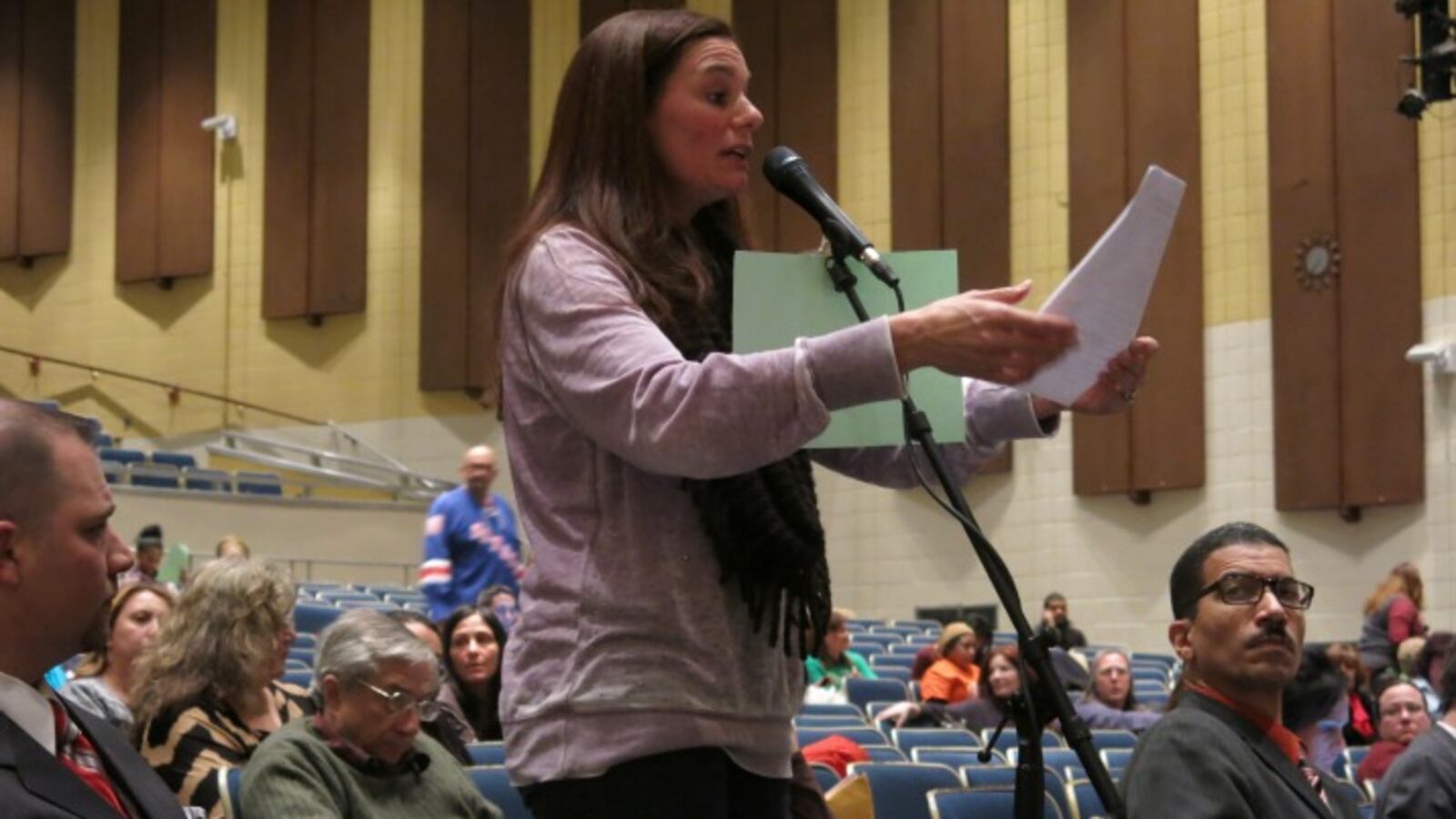 Debra Zito was one of several parents at a Staten Island meeting this year who spoke about the need to improve special education services.