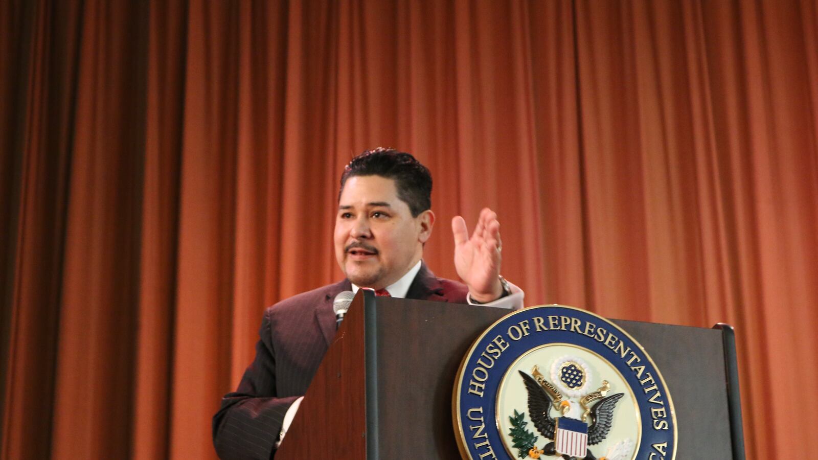 Richard Carranza on speaks at an event last year.