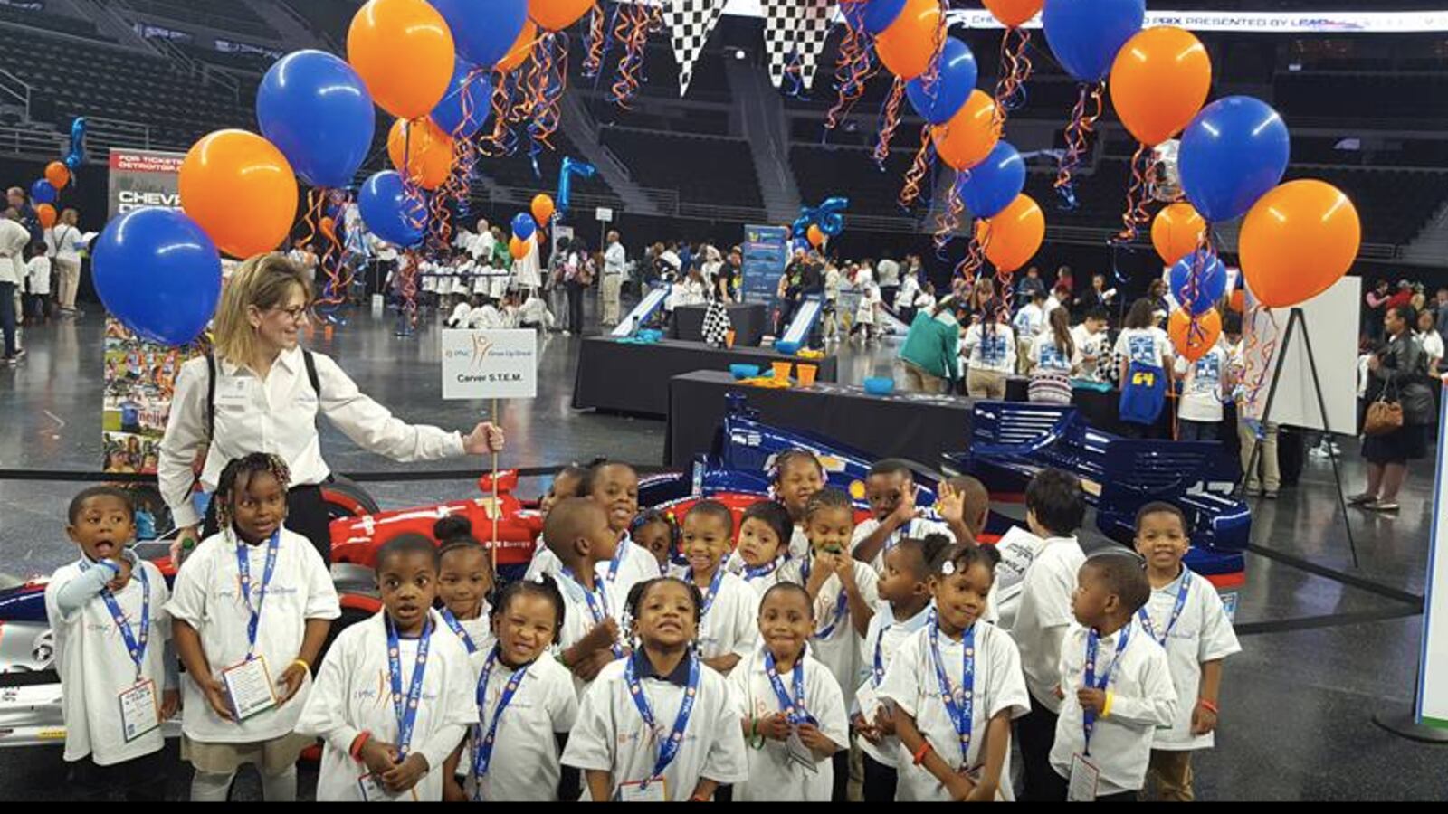 Students in LaWanda Marshall's pre-K class at Detroit's Carver STEM Academy go on field trips to places like the Grand Prix Education Day at the Palace of Auburn Hills.