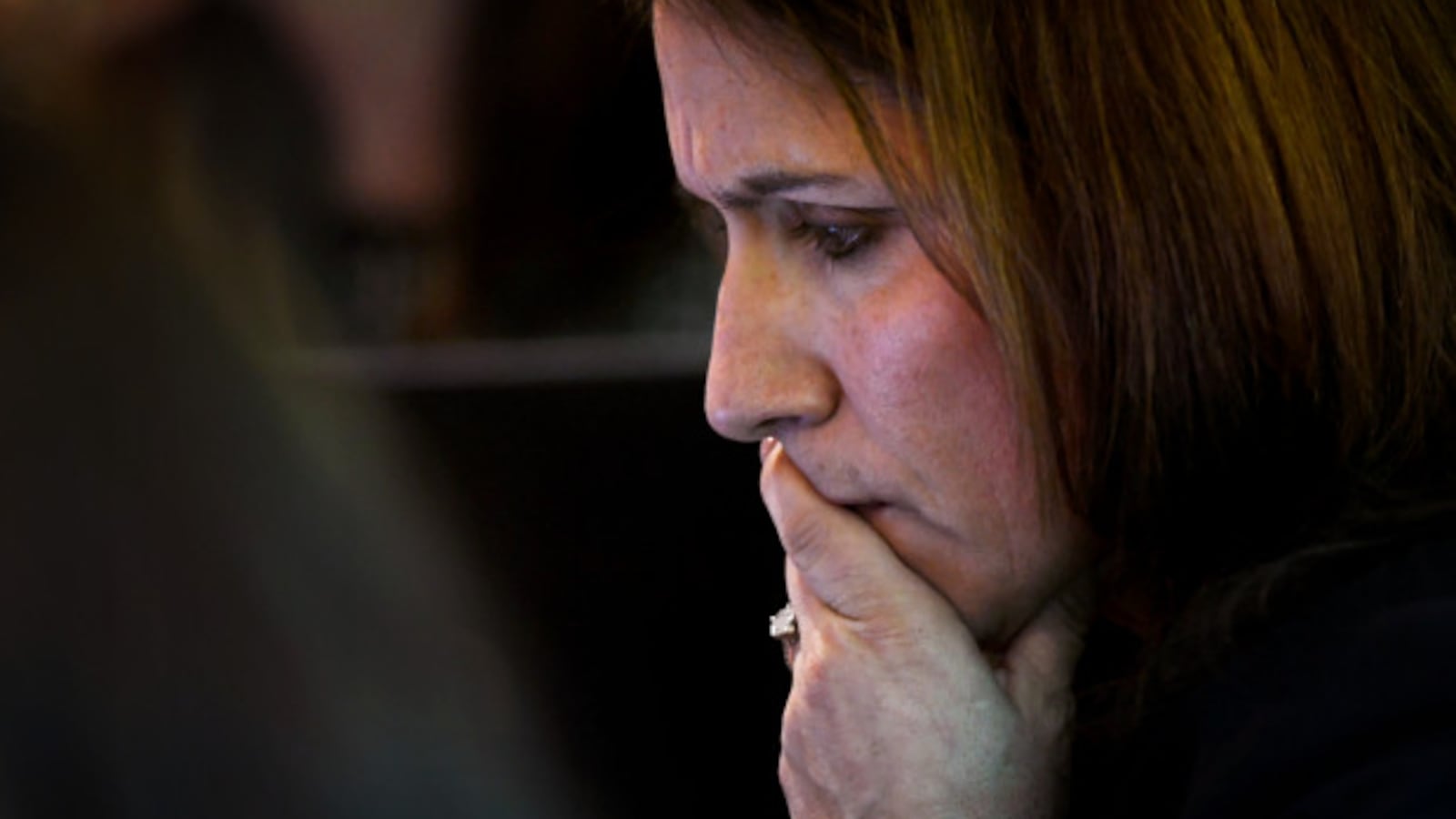 Denver Public Schools Superintendent Susana Cordova at the negotiating table during the February 2019 teachers strike.