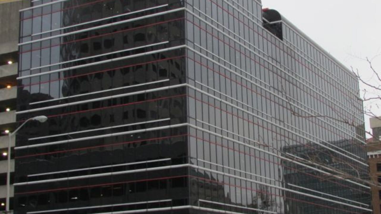 The Indiana State Teacher Association building, located directly across the street from the Indiana statehouse.