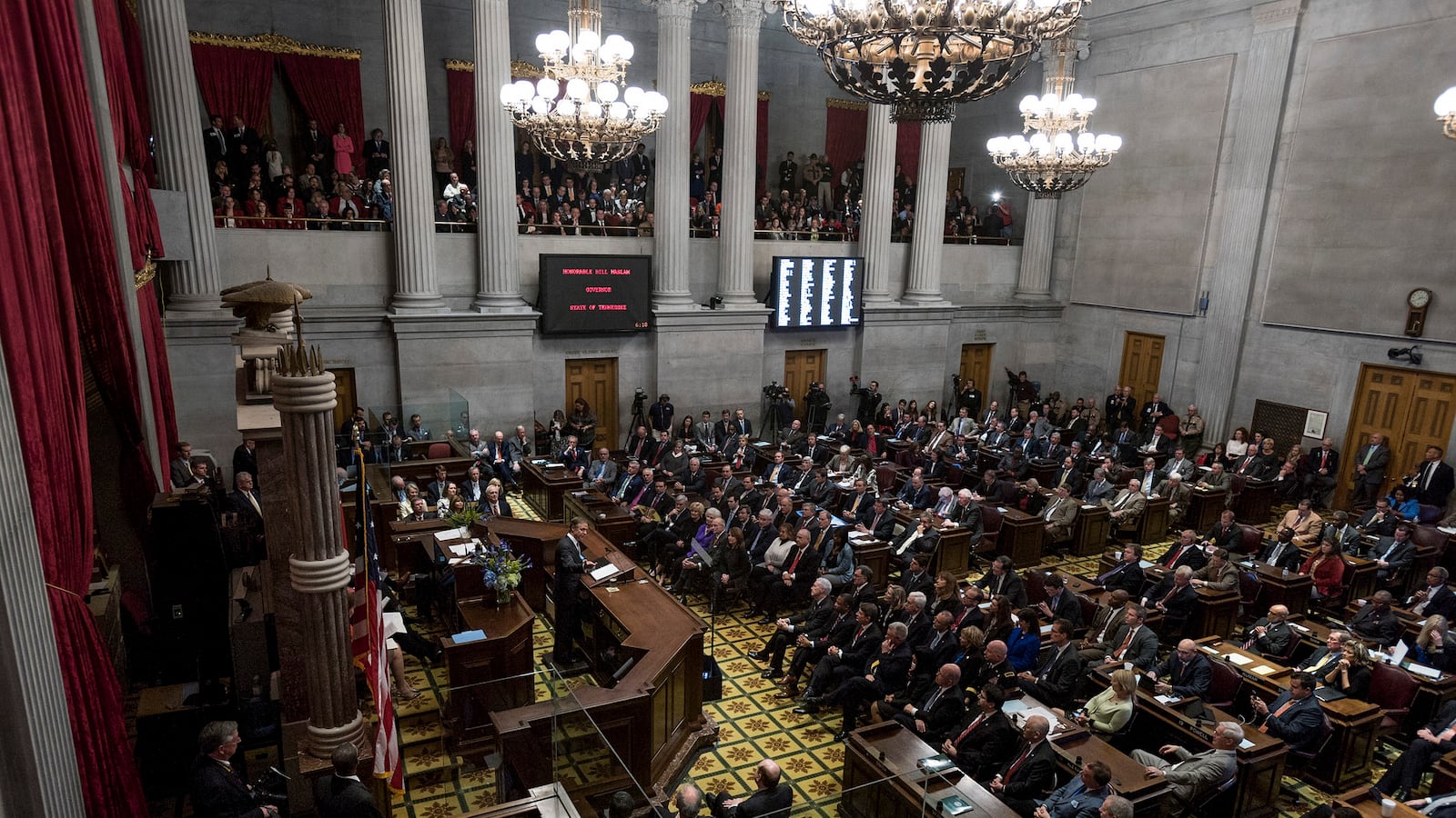 Tennessee lawmakers convene in a joint 2016 assembly at the State Capitol. The most recent General Assembly adjourned for the year on Wednesday.