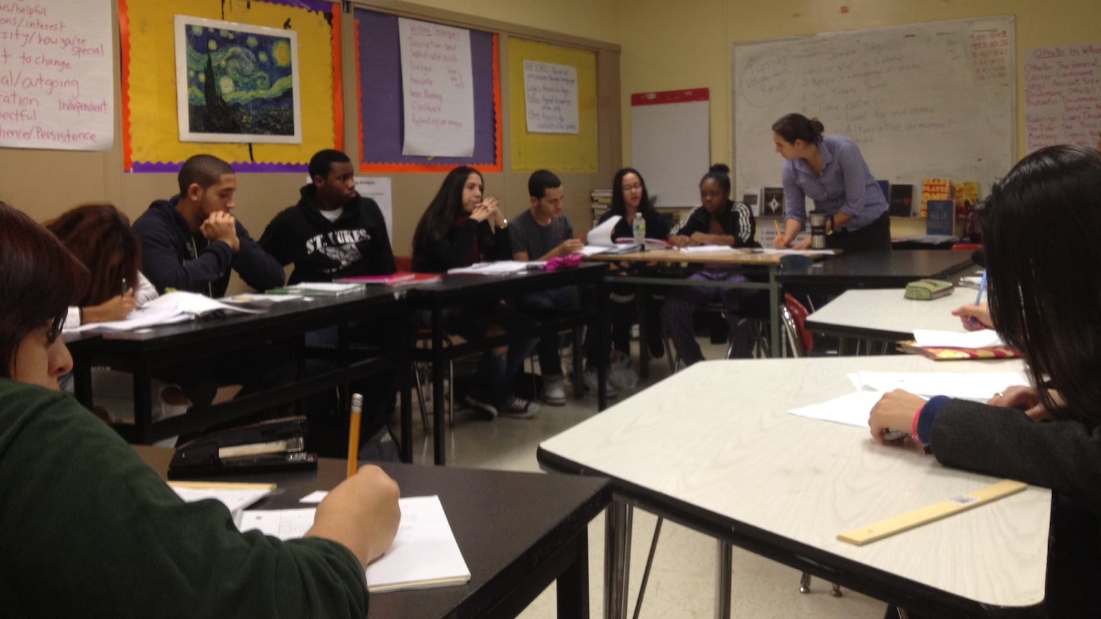 Joanna Dolgin's "Tragedy" class at East Side Community School focused on Shakespeare's Othello in December 2012.