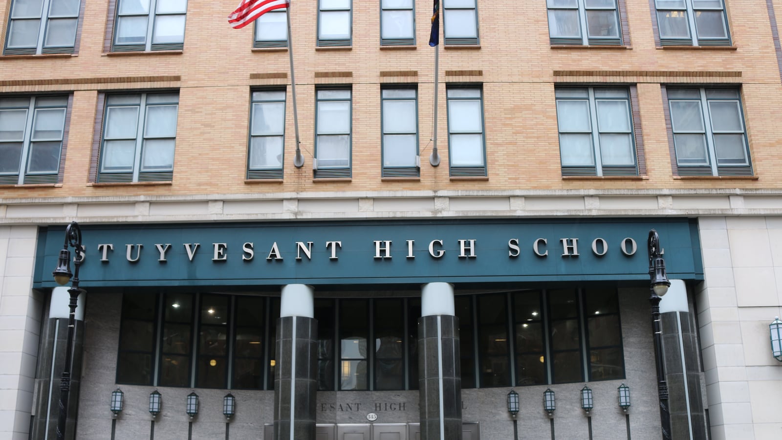 The exterior of a school building in Manhattan