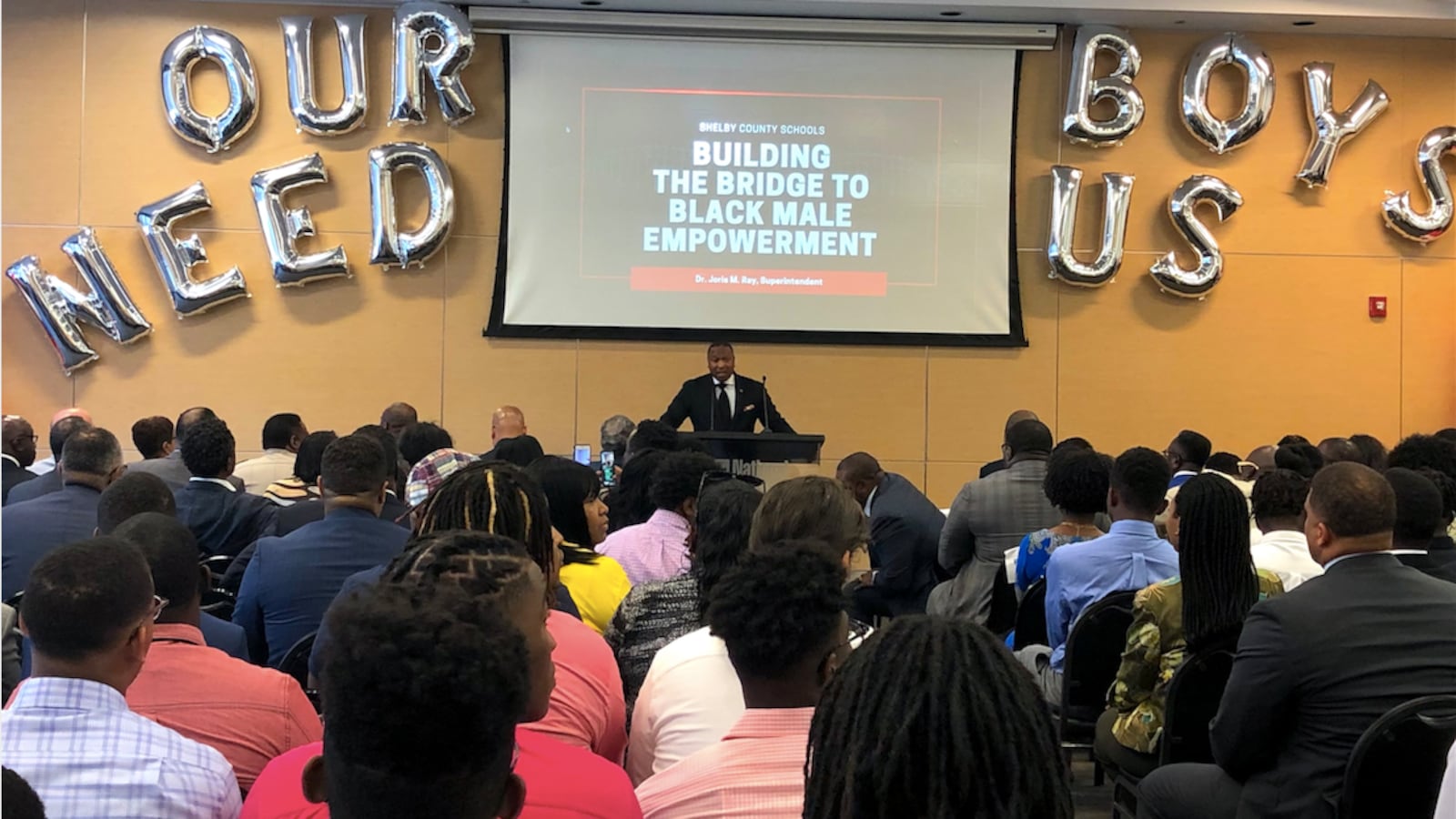Superintendent Joris Ray announced an initiative for black boys Monday at the National Civil Rights Museum.