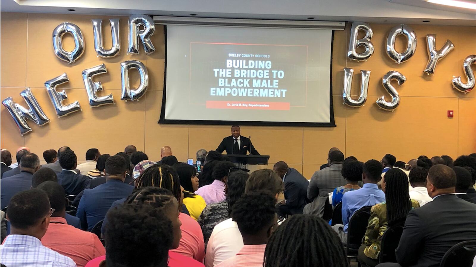 Superintendent Joris Ray announced an initiative for black boys Monday at the National Civil Rights Museum.