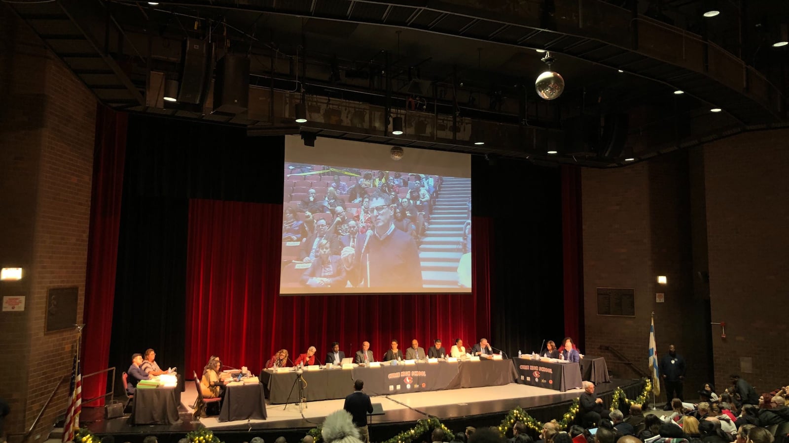 In a meeting at Curie High School, the Chicago school board on Wednesday voted to close two charter schools for poor performance.